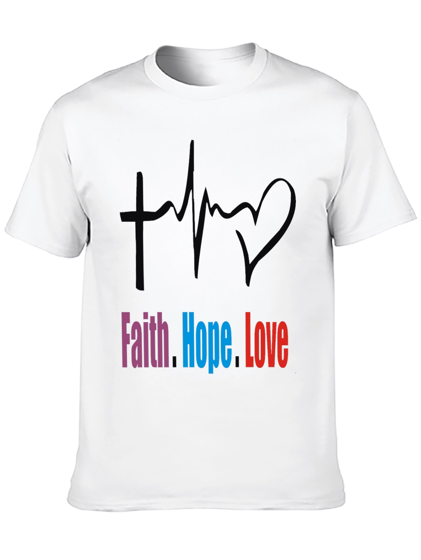 Faith Hope Love Graphic Tee - Stylish Christian T-Shirt