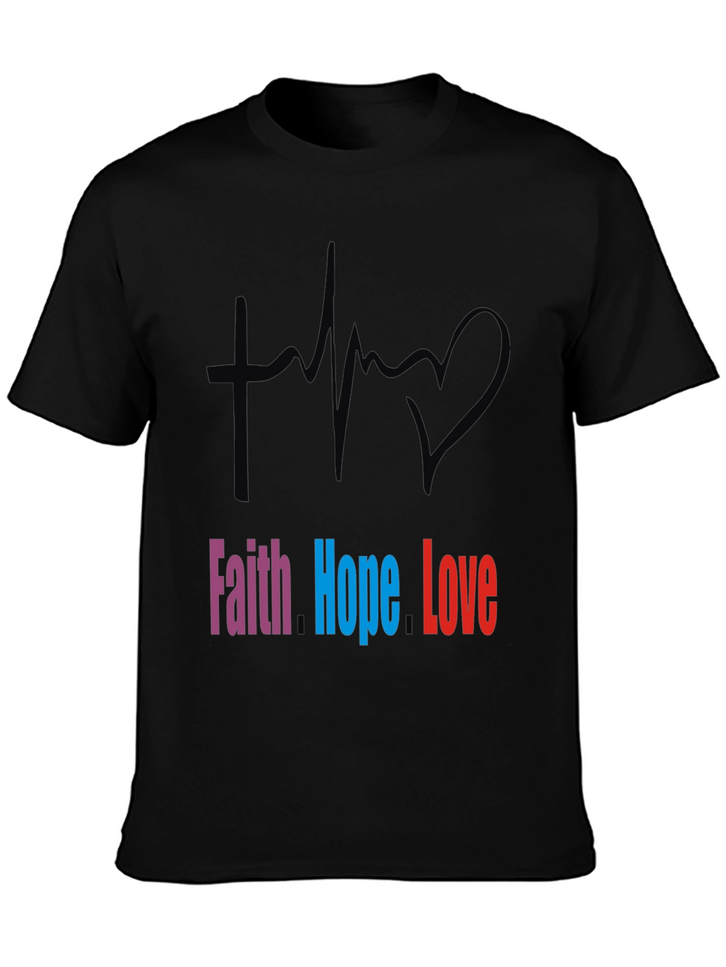 Faith Hope Love Graphic Tee - Stylish Christian T-Shirt