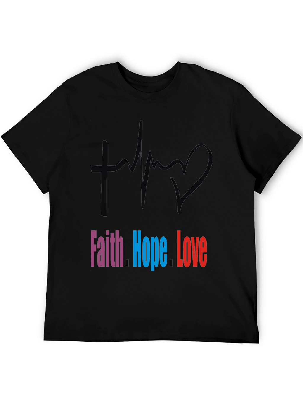 Faith Hope Love Graphic Tee - Stylish Christian T-Shirt