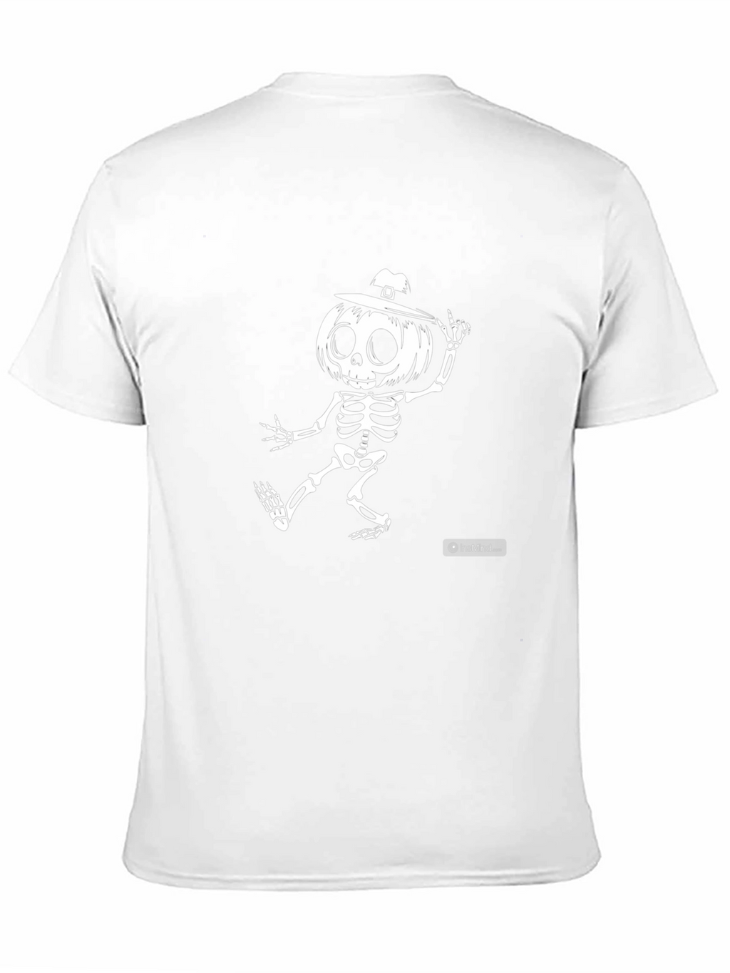 Skeleton Pumpkin Head Graphic Tee