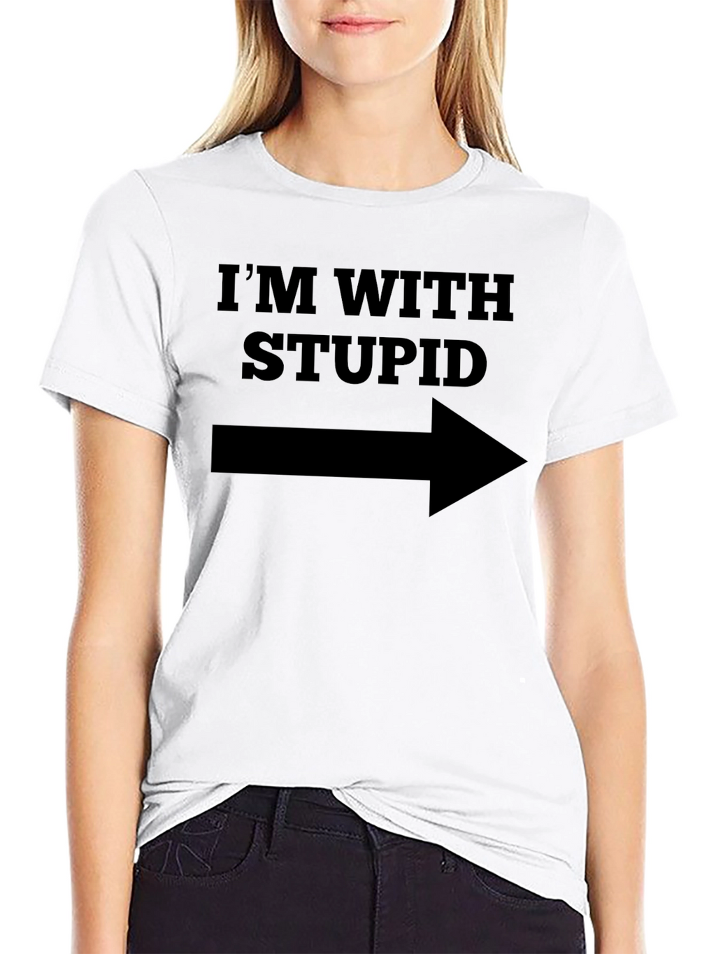 Im With Stupid T-Shirt - Funny Novelty Tee
