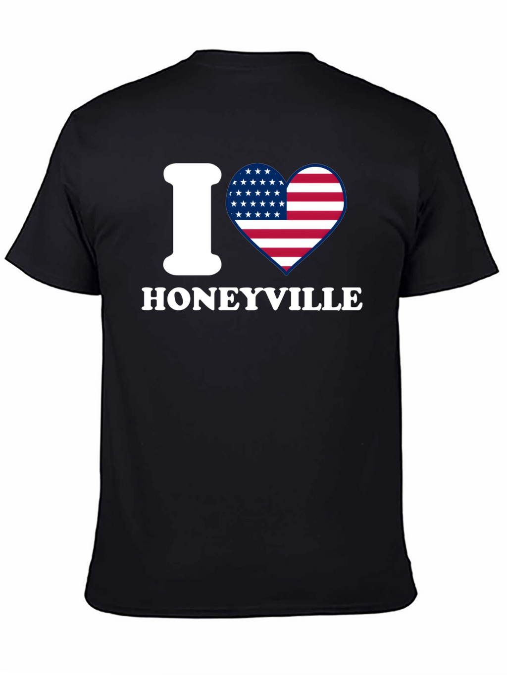 I Heart Honeyville USA Flag Graphic T-Shirt