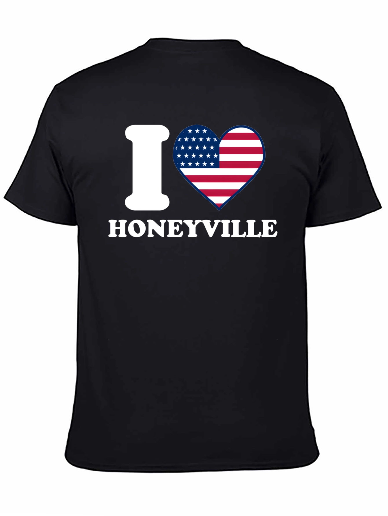 I Heart Honeyville USA Flag Graphic T-Shirt