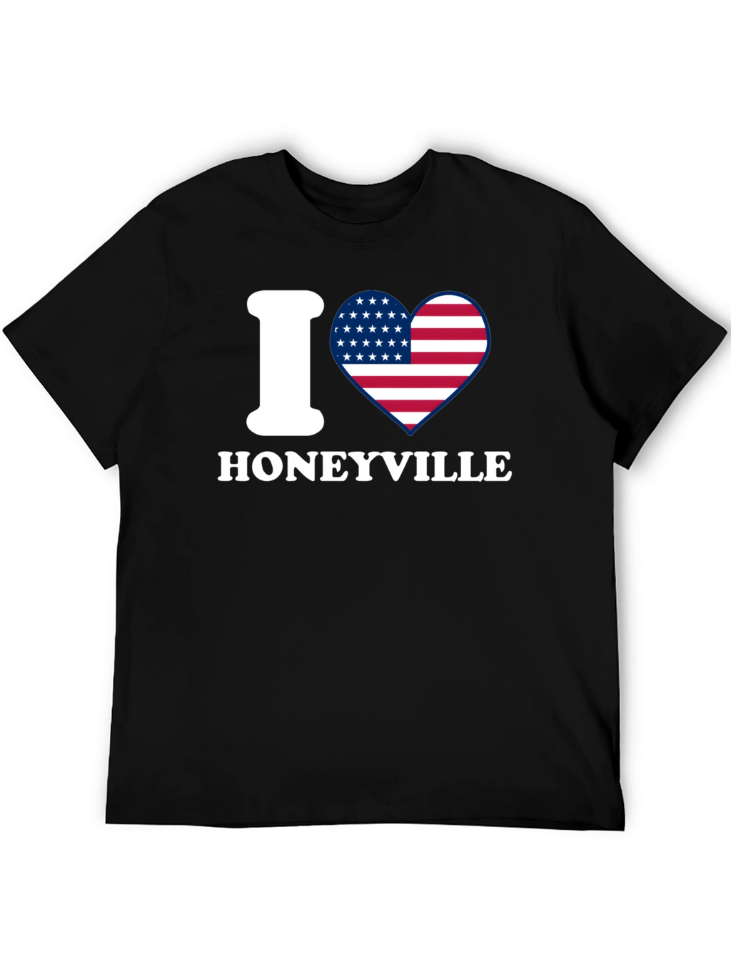 I Heart Honeyville USA Flag Graphic T-Shirt