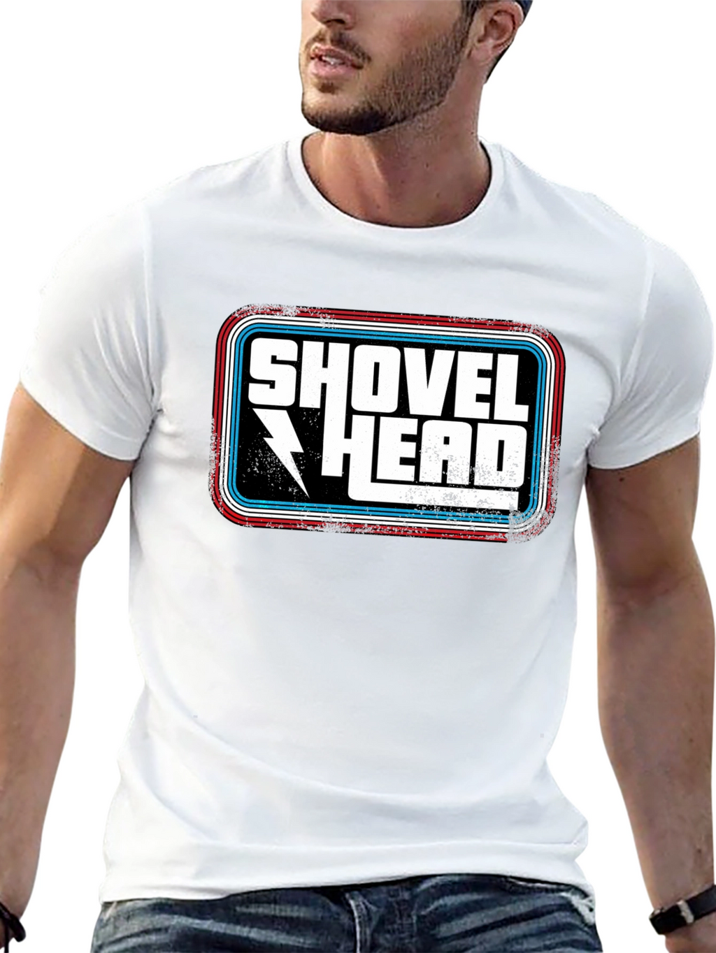 Shovel Head Graphic Tee - Retro Style Black T-Shirt