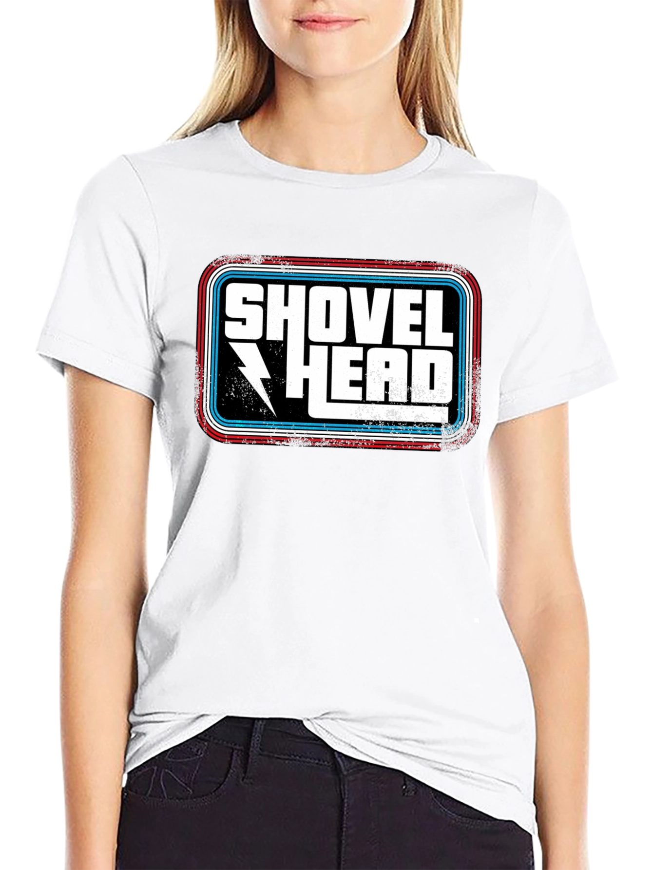 Shovel Head Graphic Tee - Retro Style Black T-Shirt