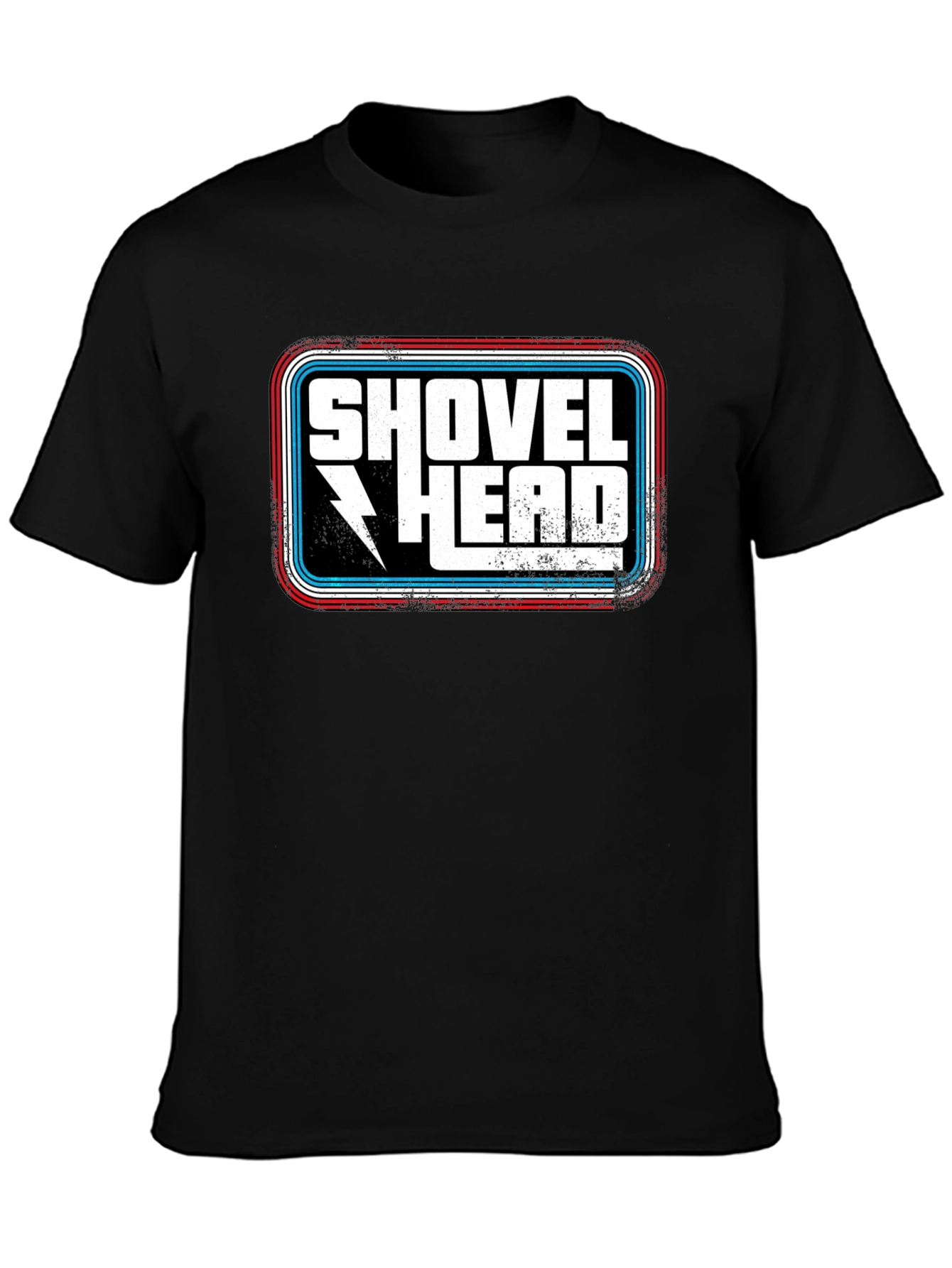 Shovel Head Graphic Tee - Retro Style Black T-Shirt