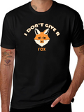 I Dont Give a Fox Mens Graphic T-Shirt