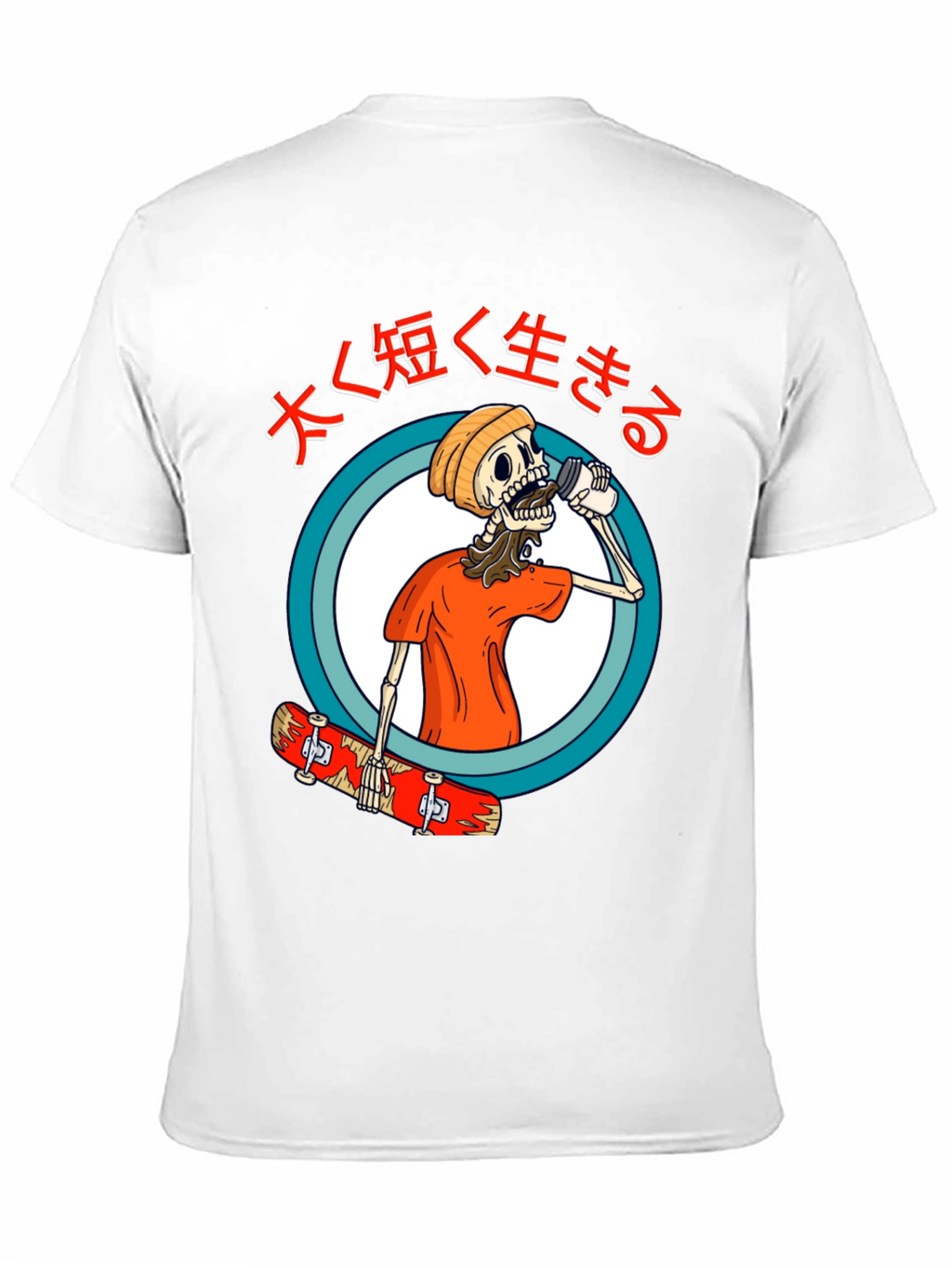 Skateboarding Skeleton Graphic Tee
