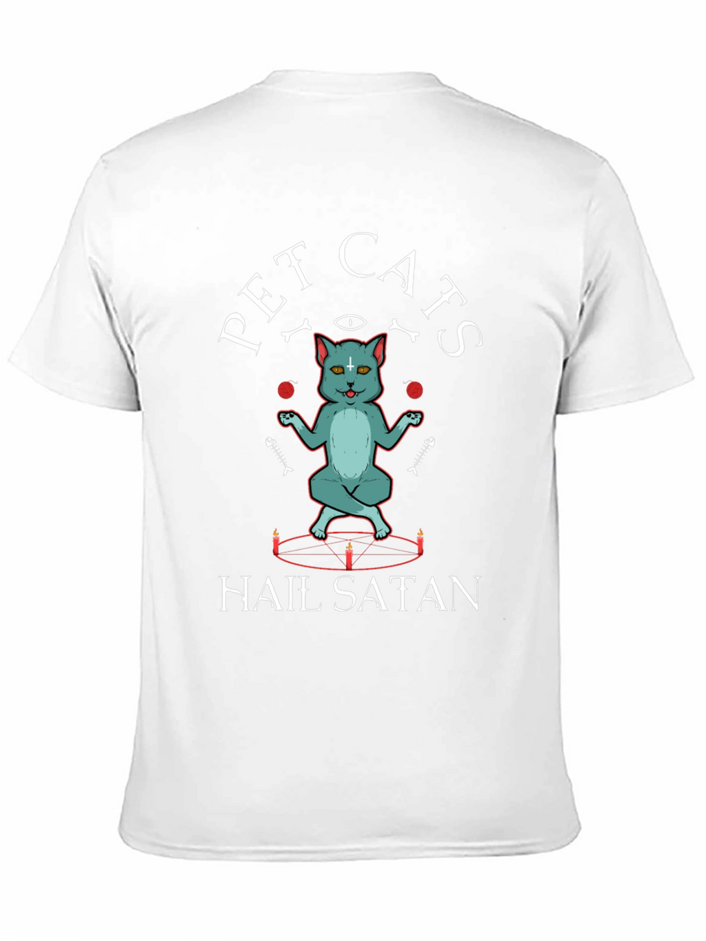 Pet Cats Hail Satan Graphic T-Shirt
