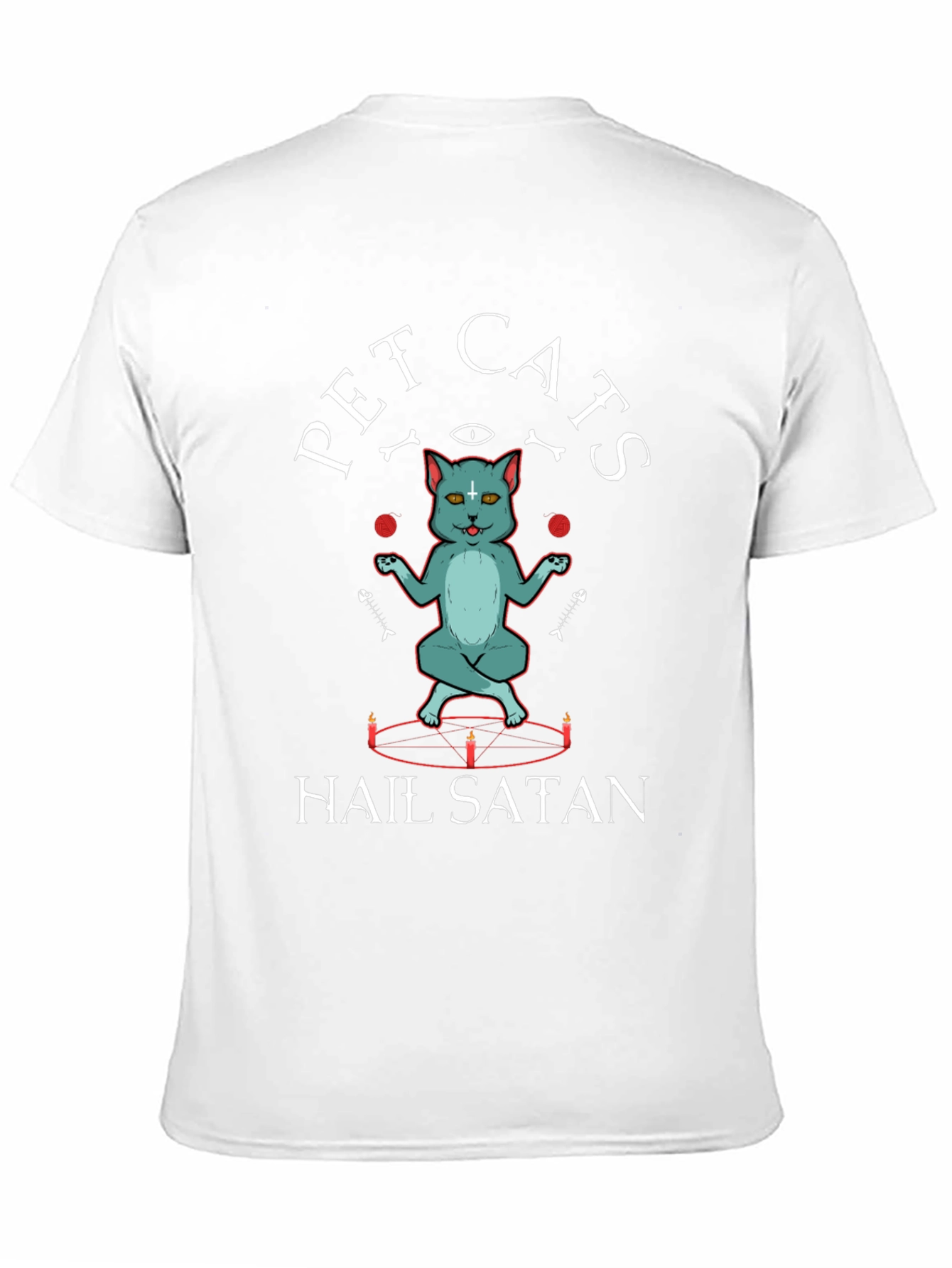 Pet Cats Hail Satan Graphic T-Shirt
