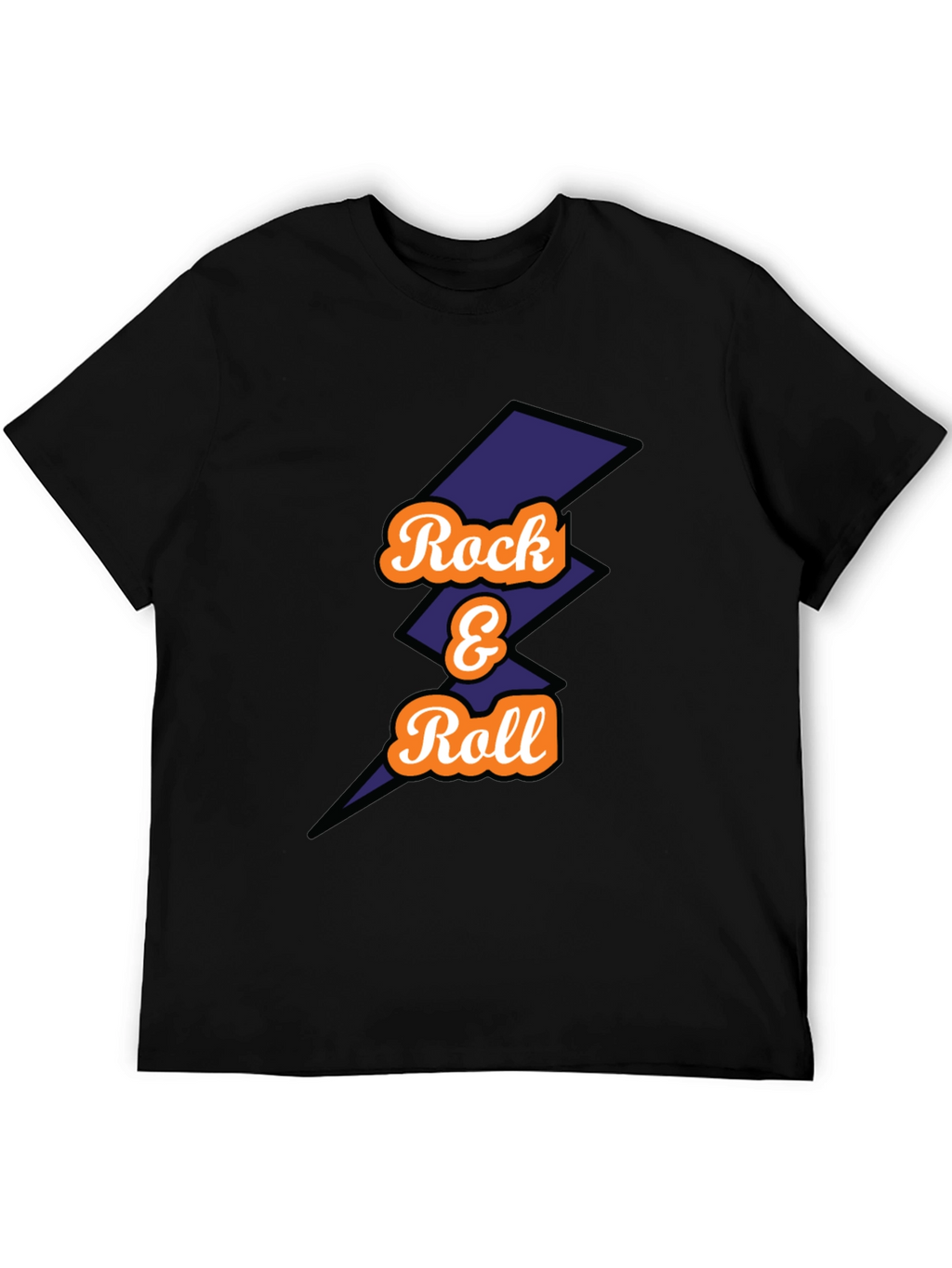 Rock & Roll Graphic Tee - Mens Black T-Shirt