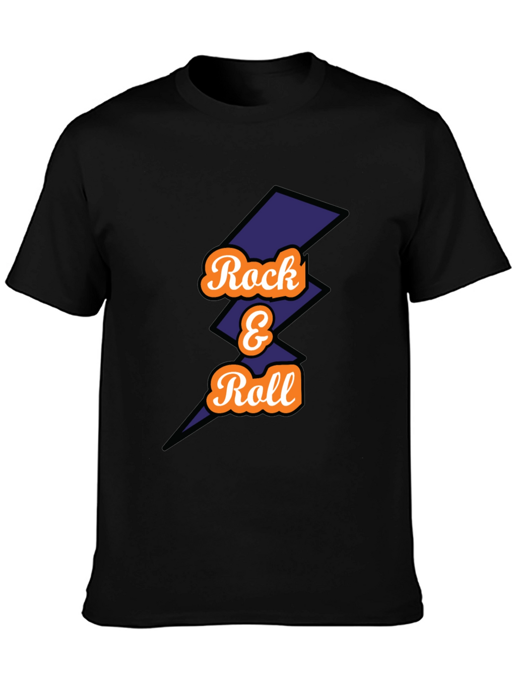 Rock & Roll Graphic Tee - Mens Black T-Shirt
