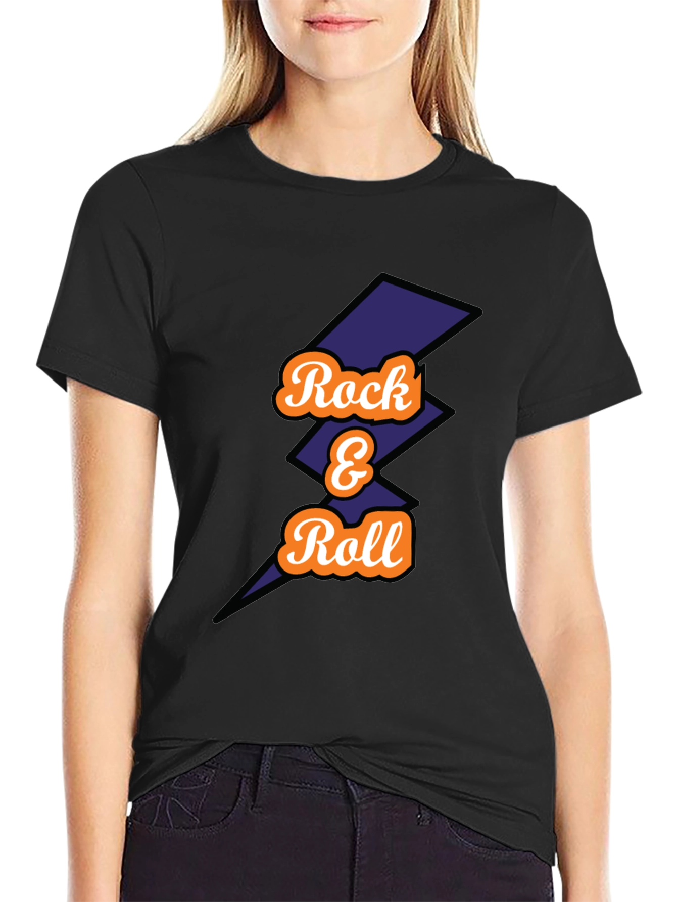 Rock & Roll Graphic Tee - Mens Black T-Shirt