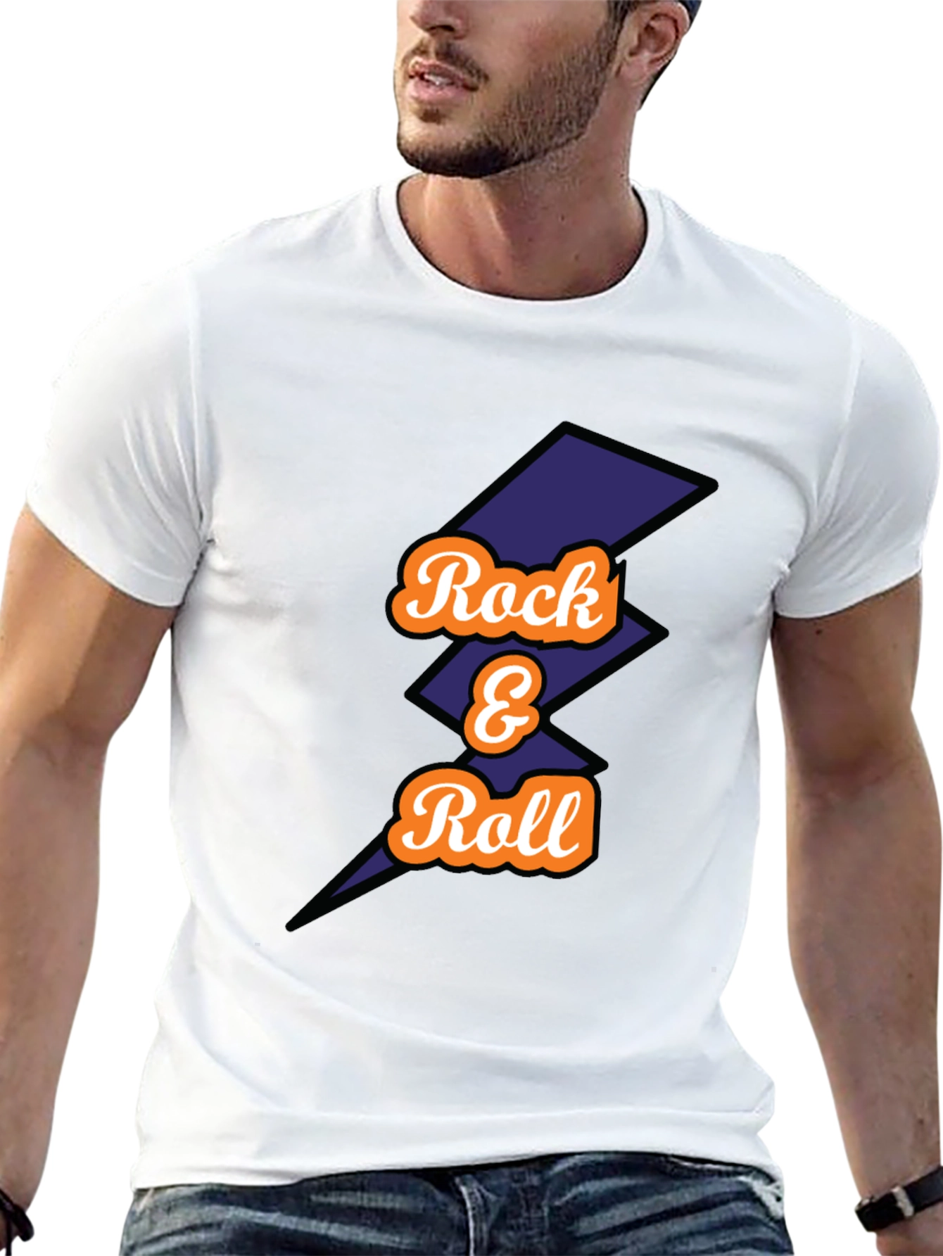 Rock & Roll Graphic Tee - Mens Black T-Shirt