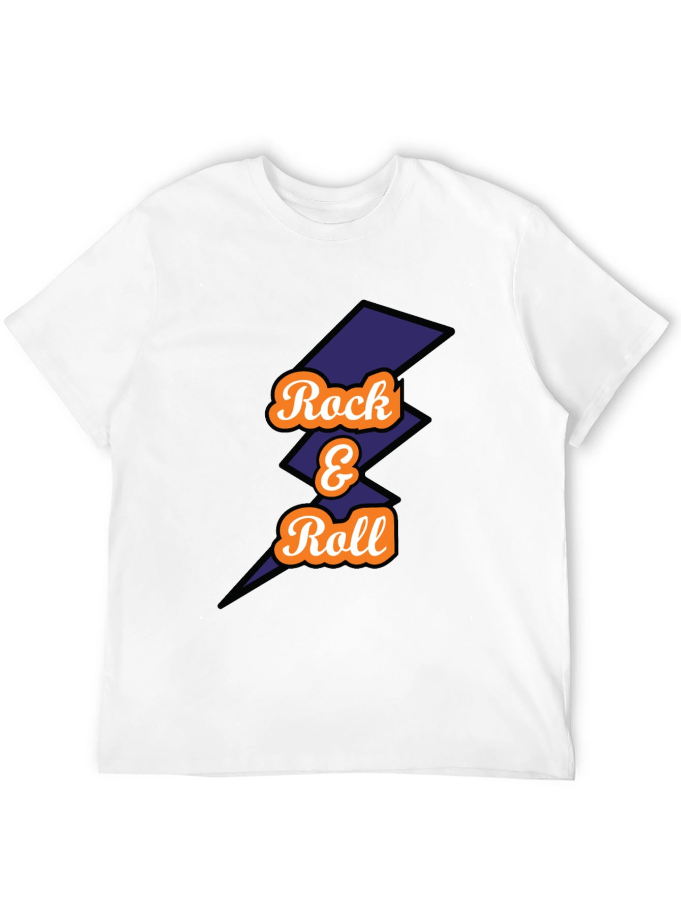 Rock & Roll Graphic Tee - Mens Black T-Shirt