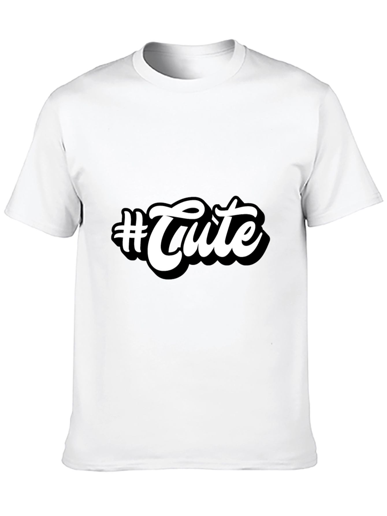 #Cute Graphic T-Shirt - Stylish Black Tee