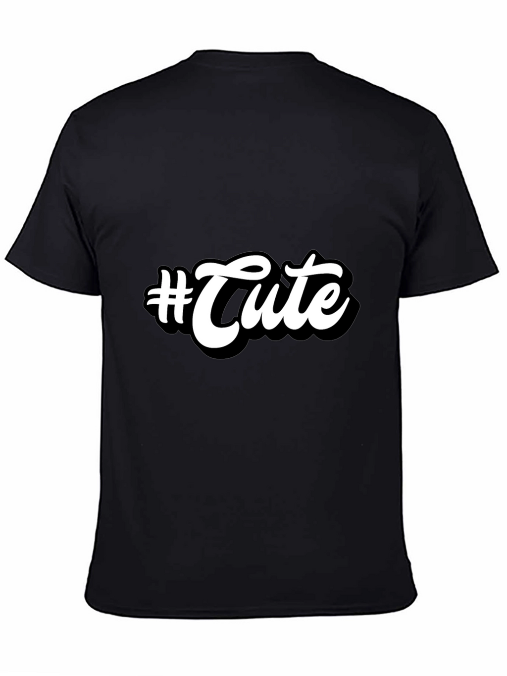 #Cute Graphic T-Shirt - Stylish Black Tee