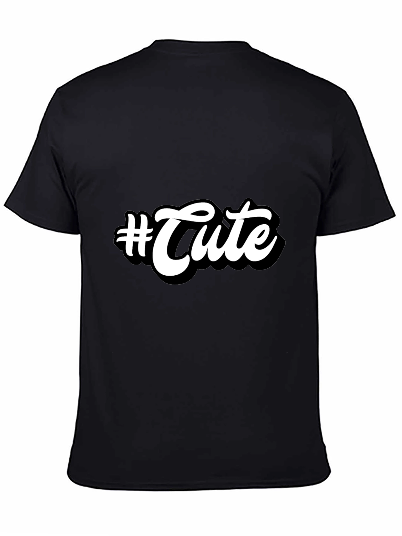 #Cute Graphic T-Shirt - Stylish Black Tee