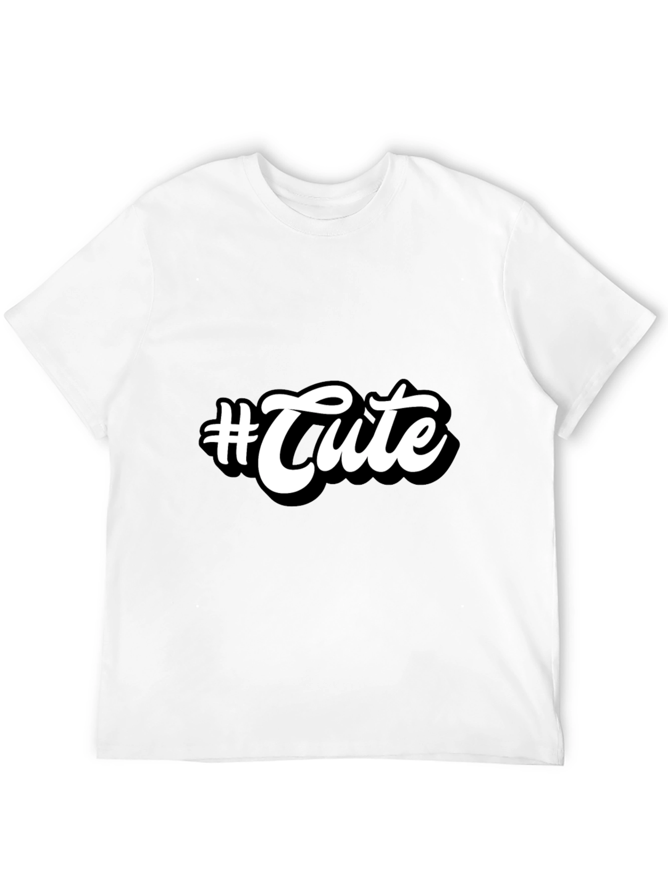 #Cute Graphic T-Shirt - Stylish Black Tee