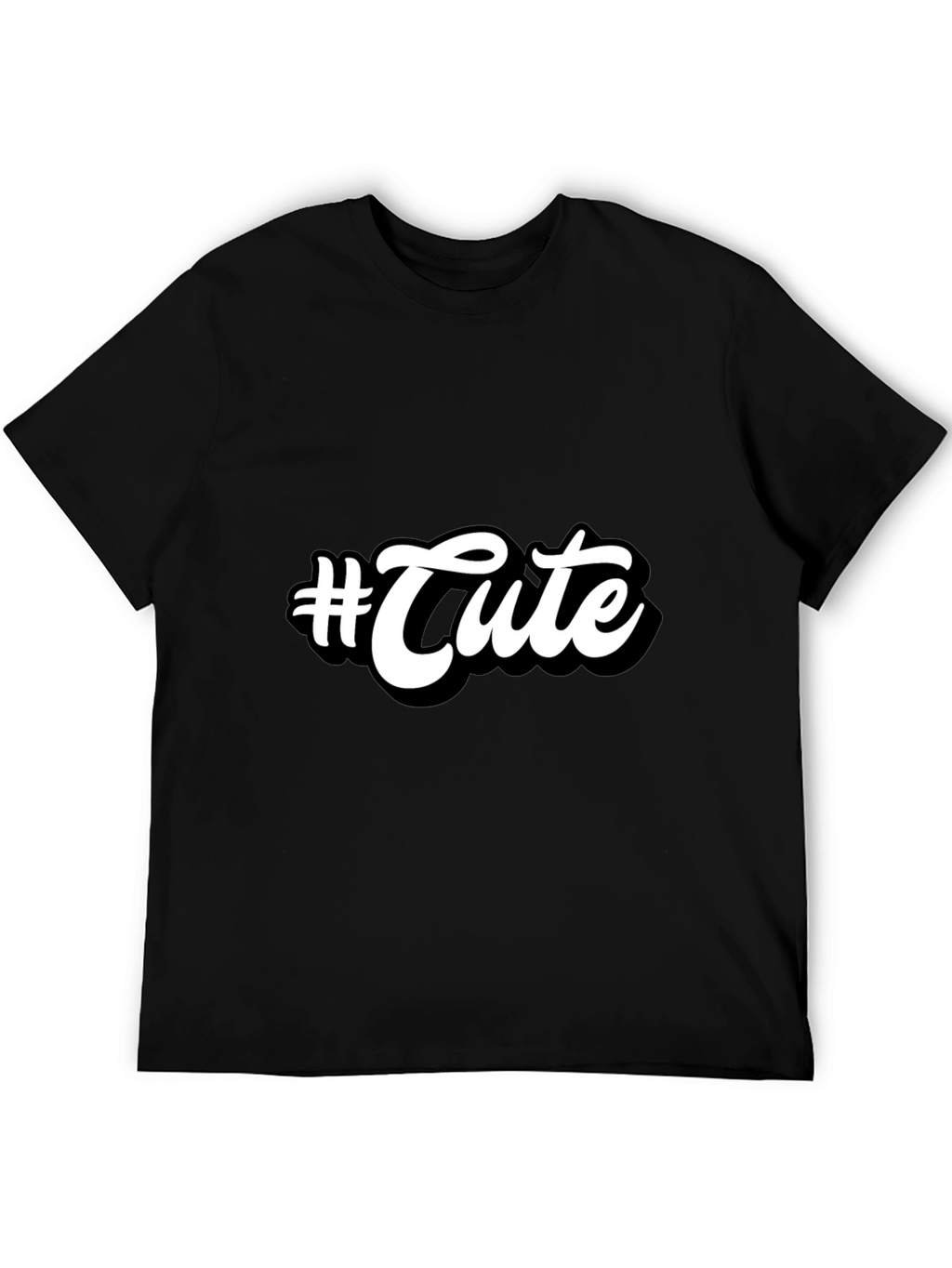 #Cute Graphic T-Shirt - Stylish Black Tee