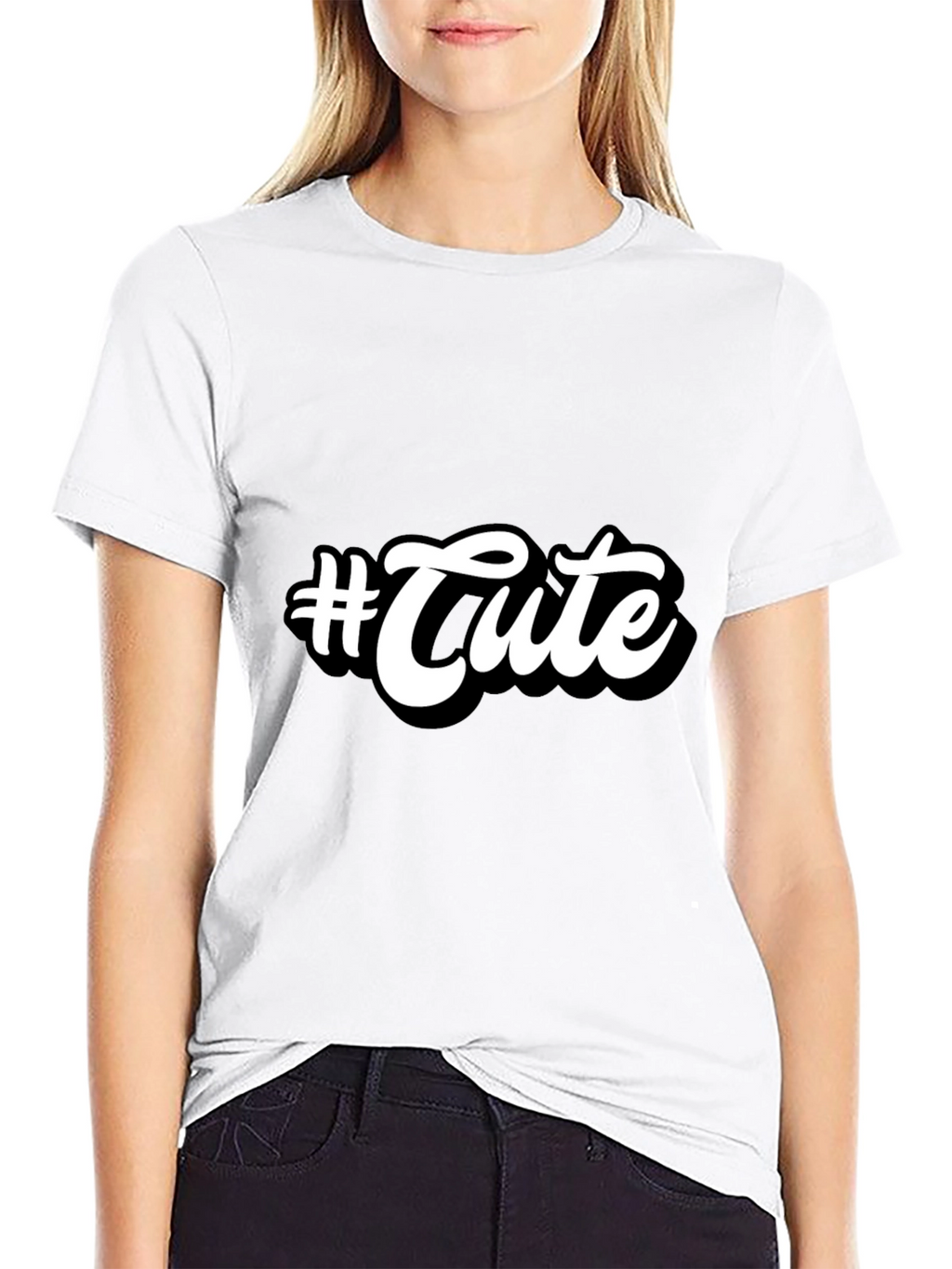 #Cute Graphic T-Shirt - Stylish Black Tee