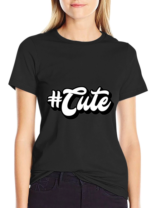 #Cute Graphic T-Shirt - Stylish Black Tee