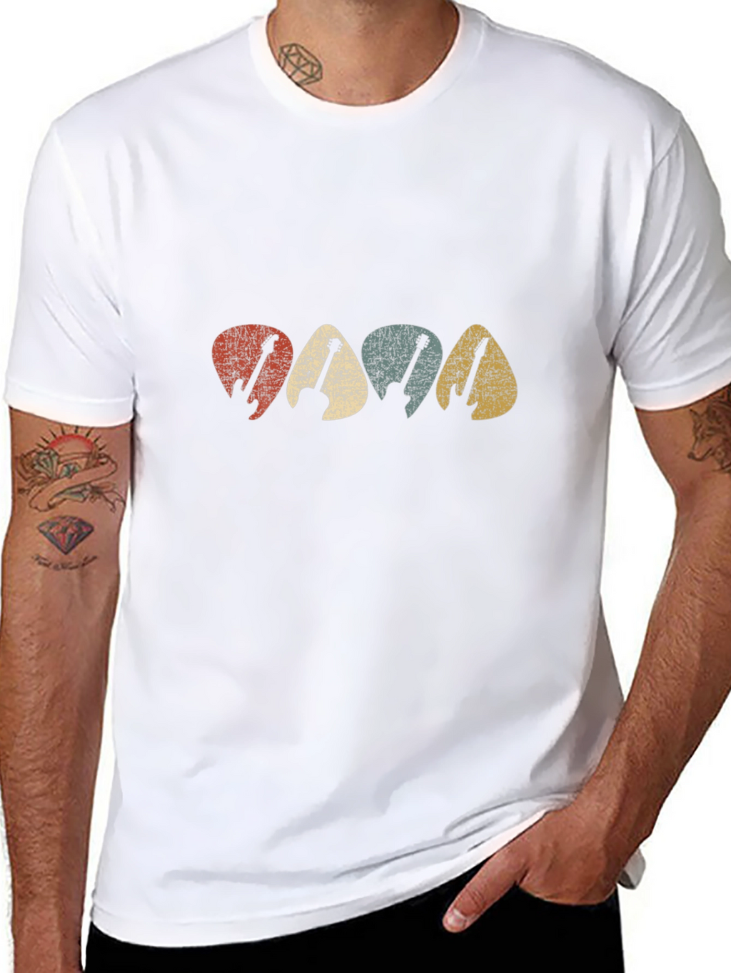 Retro Guitar Pick T-Shirt
