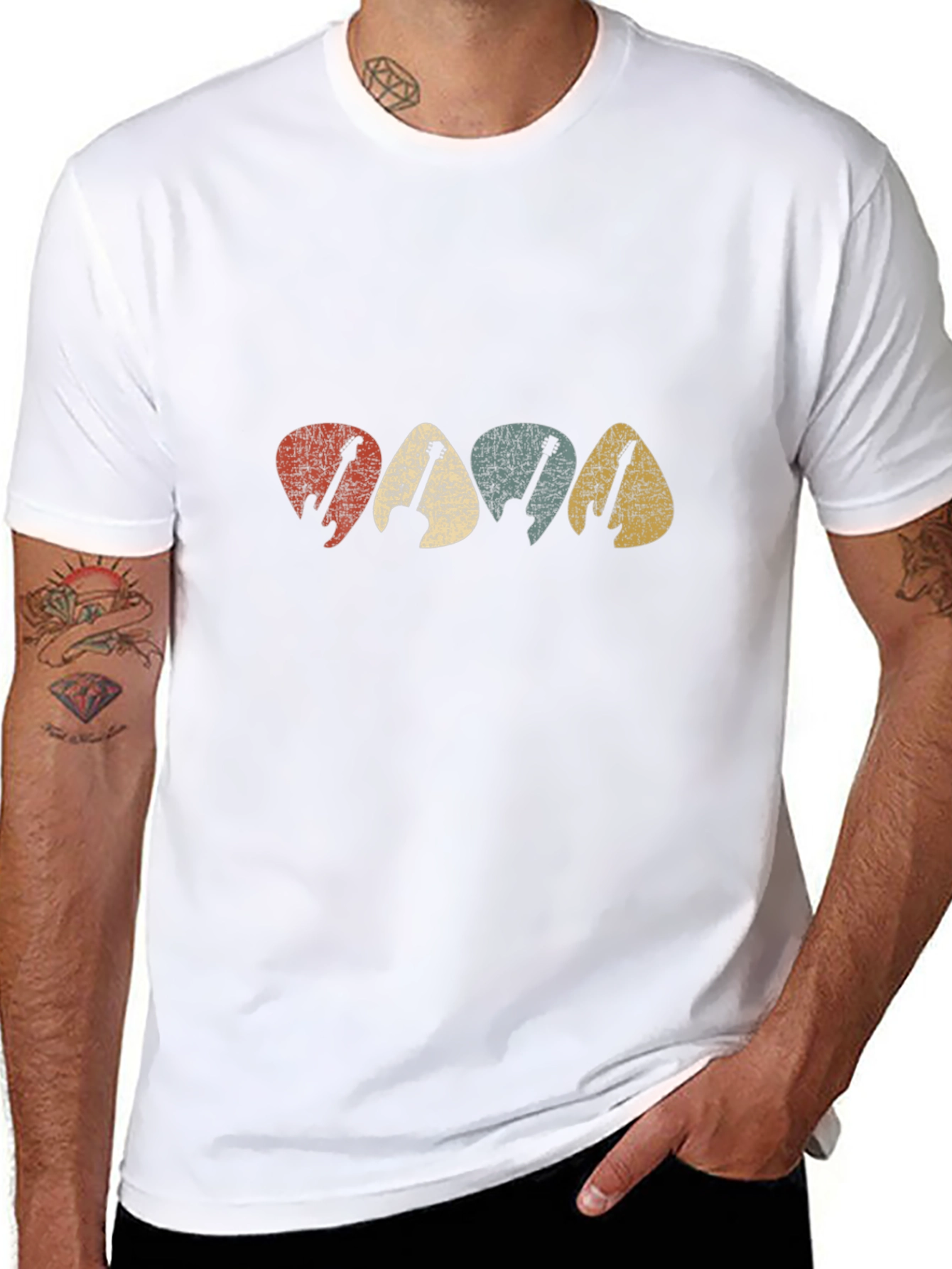 Retro Guitar Pick T-Shirt