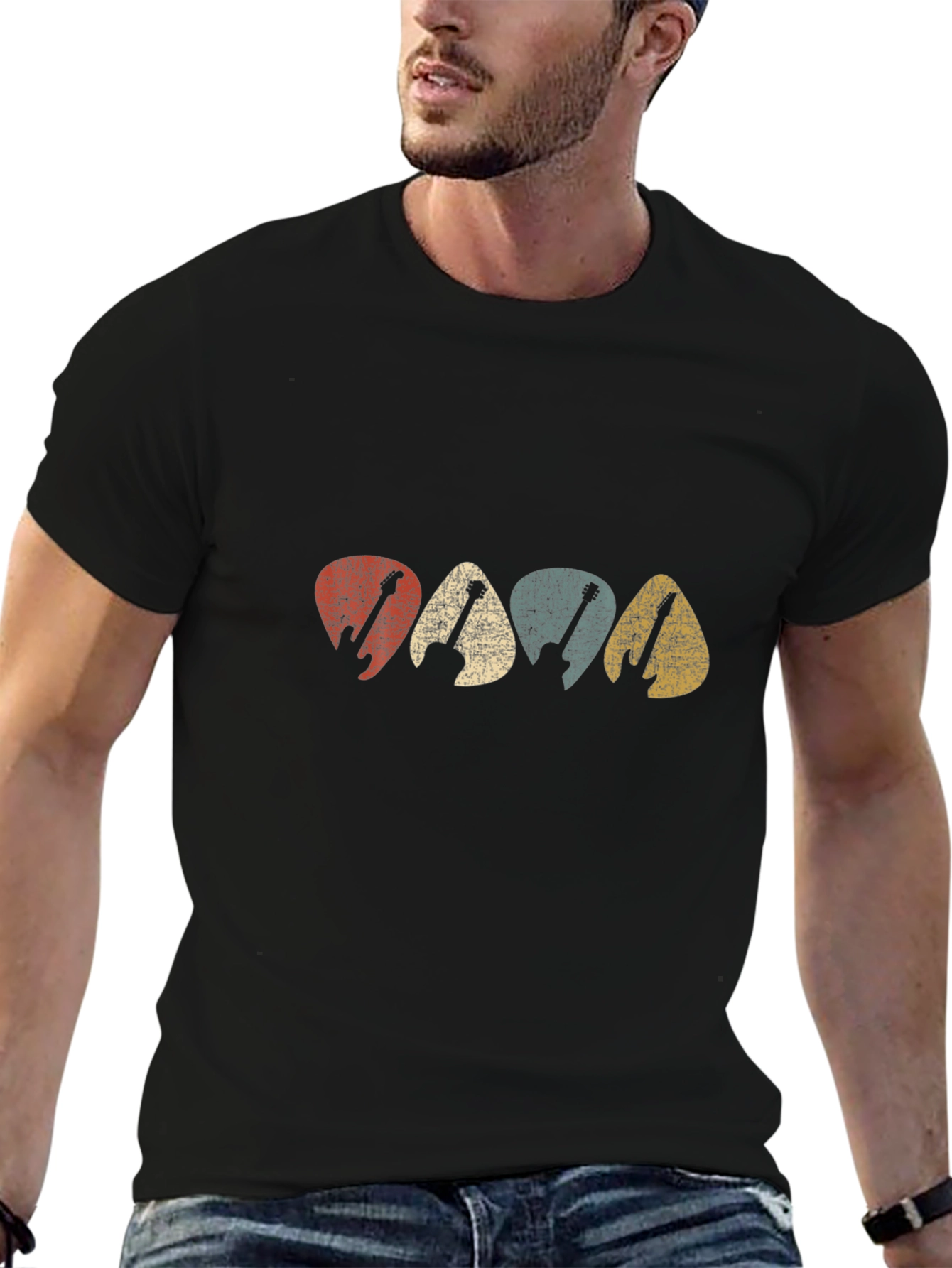 Retro Guitar Pick T-Shirt