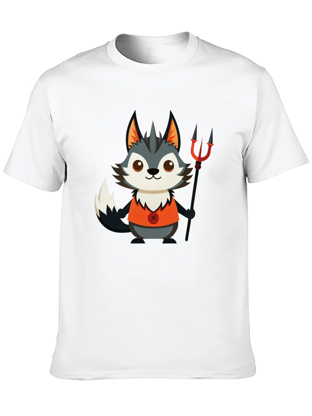 Devil Wolf Cartoon Graphic T-Shirt