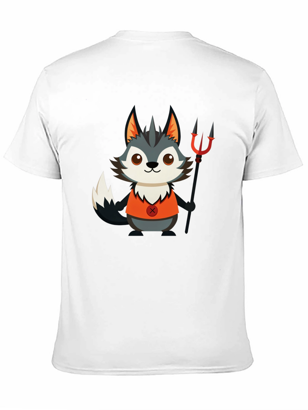 Devil Wolf Cartoon Graphic T-Shirt