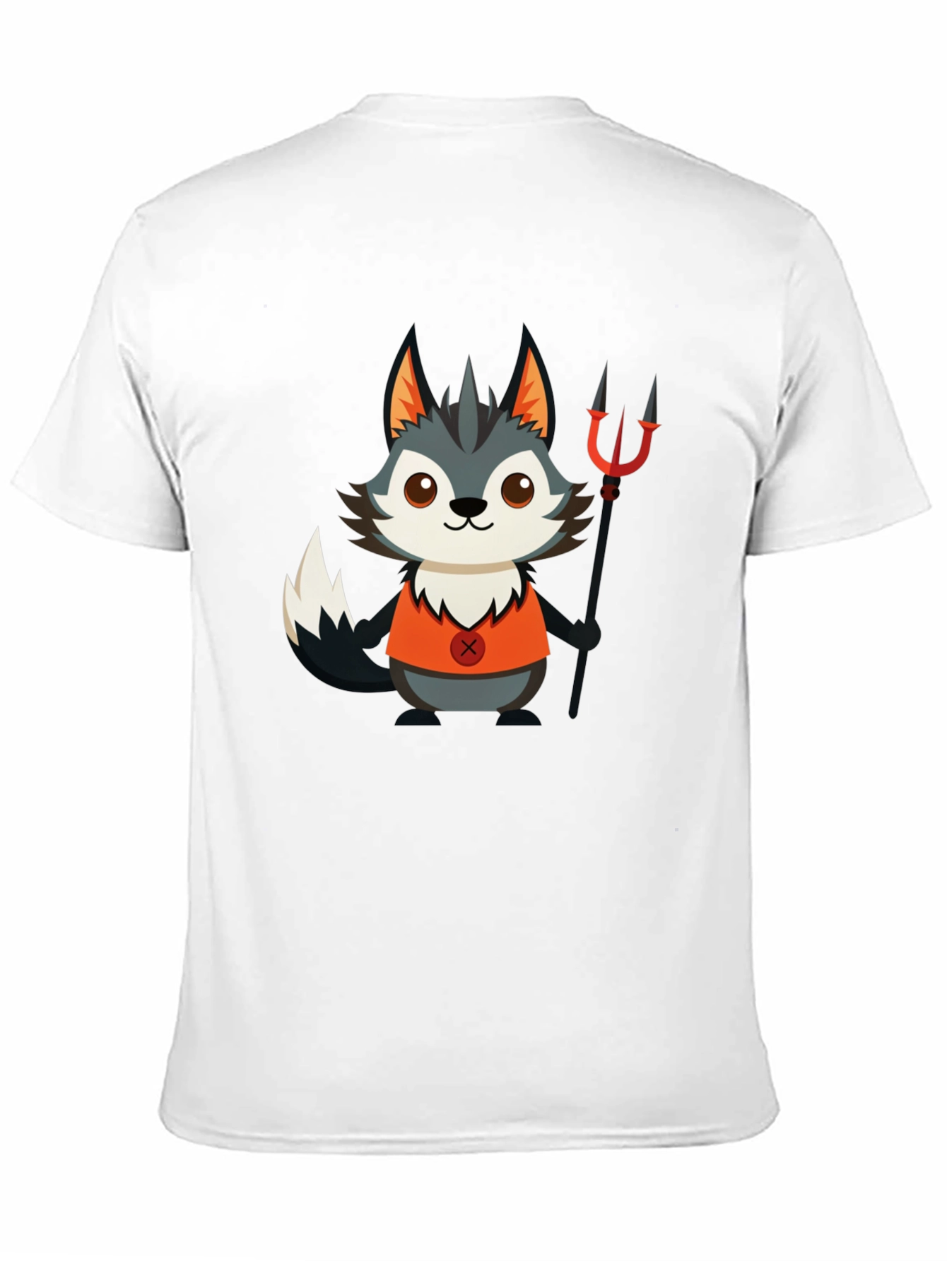Devil Wolf Cartoon Graphic T-Shirt