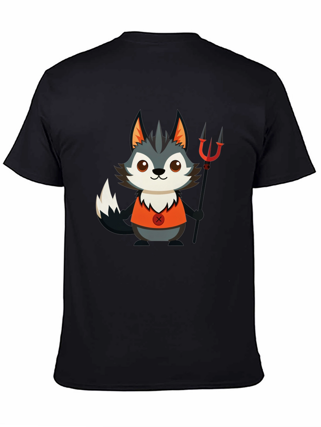 Devil Wolf Cartoon Graphic T-Shirt