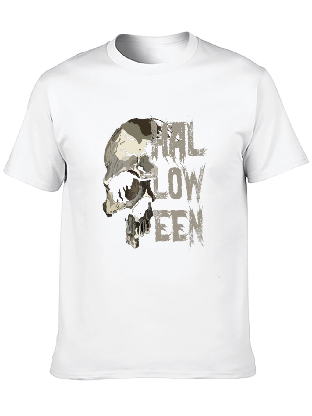 Halloween Skull Graphic T-Shirt - Mens Black Tee