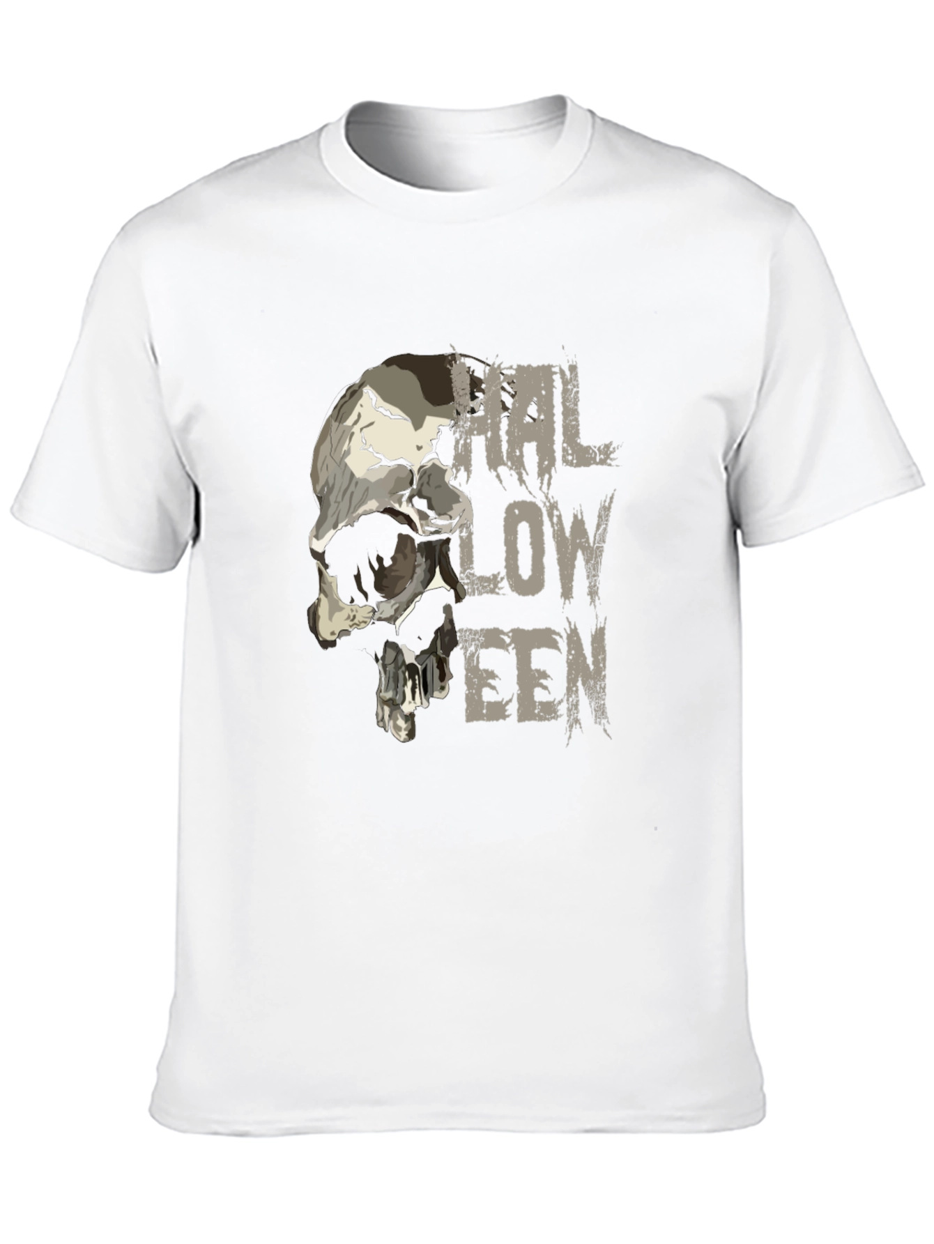Halloween Skull Graphic T-Shirt - Mens Black Tee