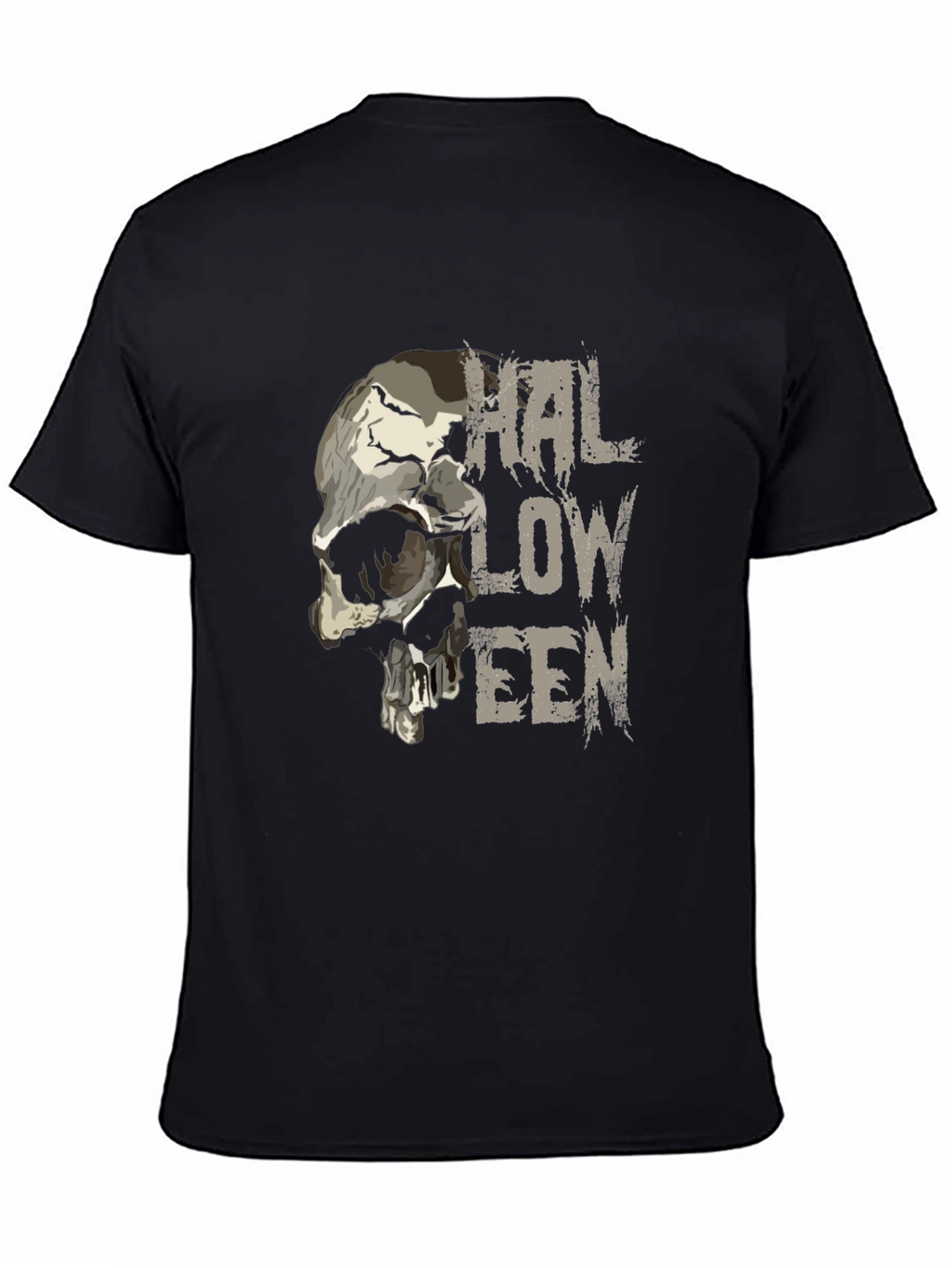 Halloween Skull Graphic T-Shirt - Mens Black Tee