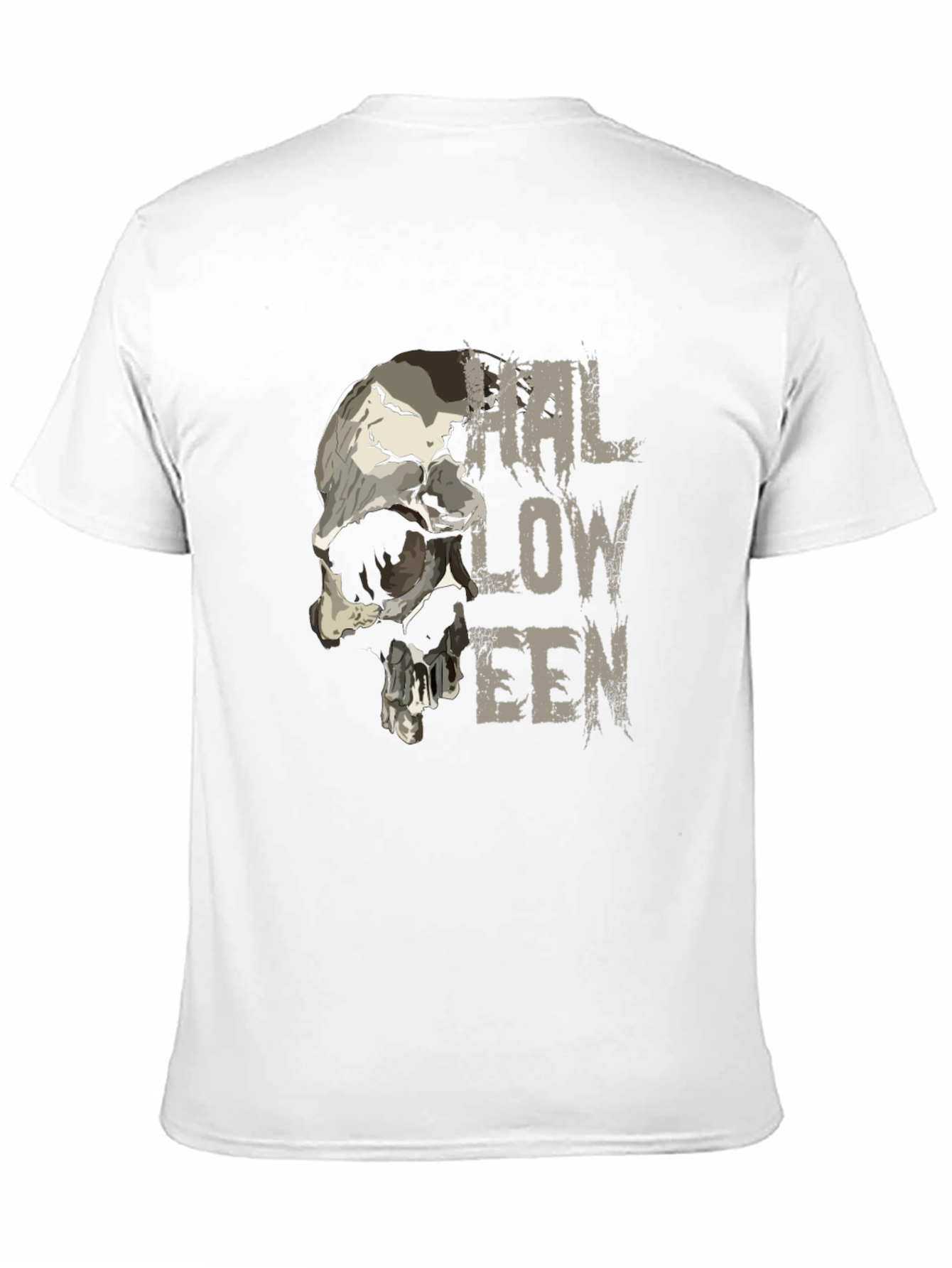 Halloween Skull Graphic T-Shirt - Mens Black Tee
