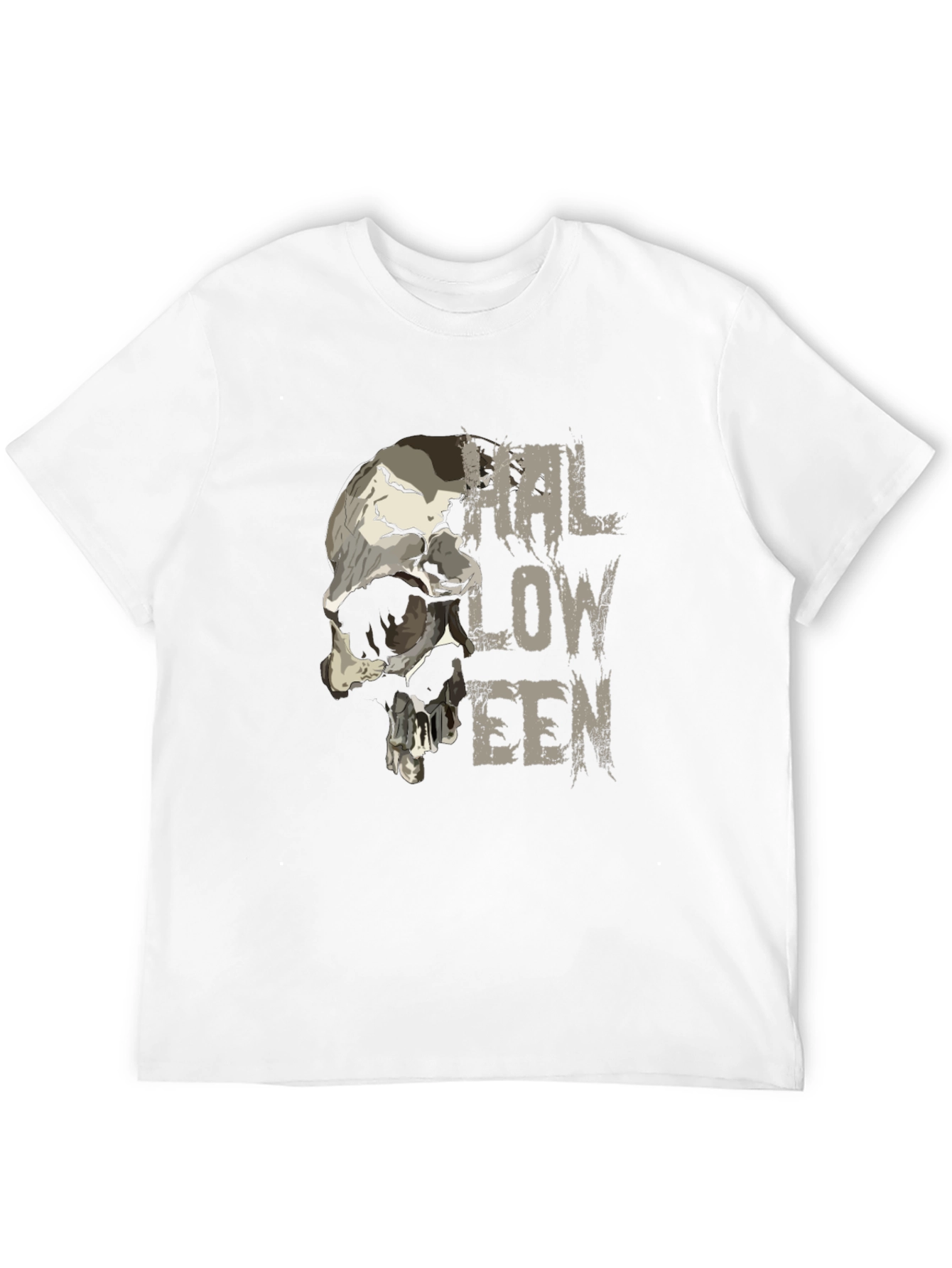 Halloween Skull Graphic T-Shirt - Mens Black Tee