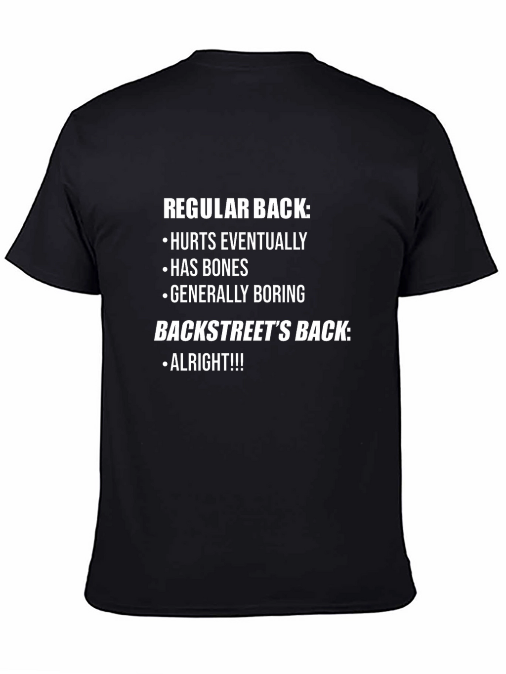 Regular Back vs Backstreets Back Novelty T-Shirt