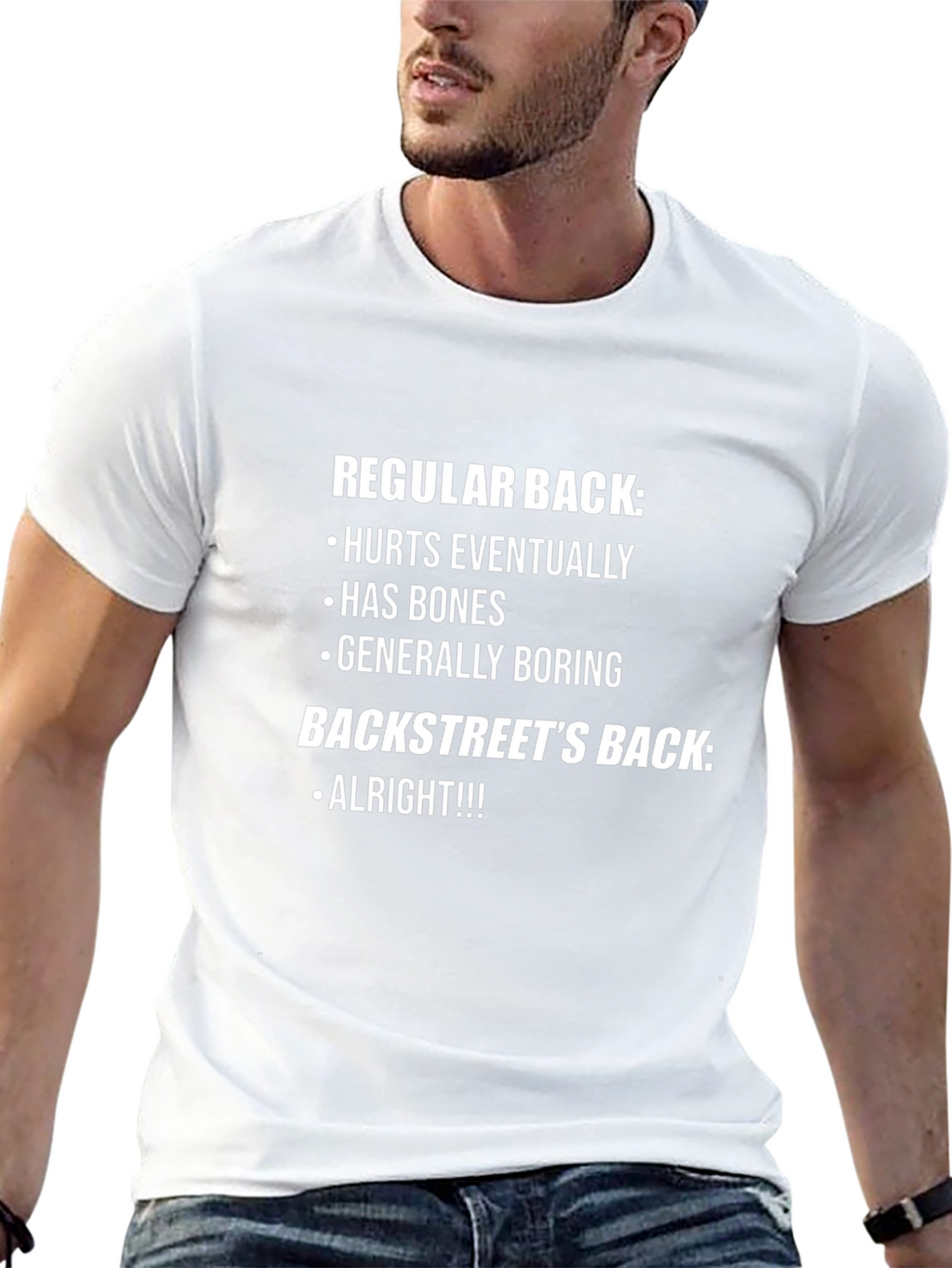 Regular Back vs Backstreets Back Novelty T-Shirt