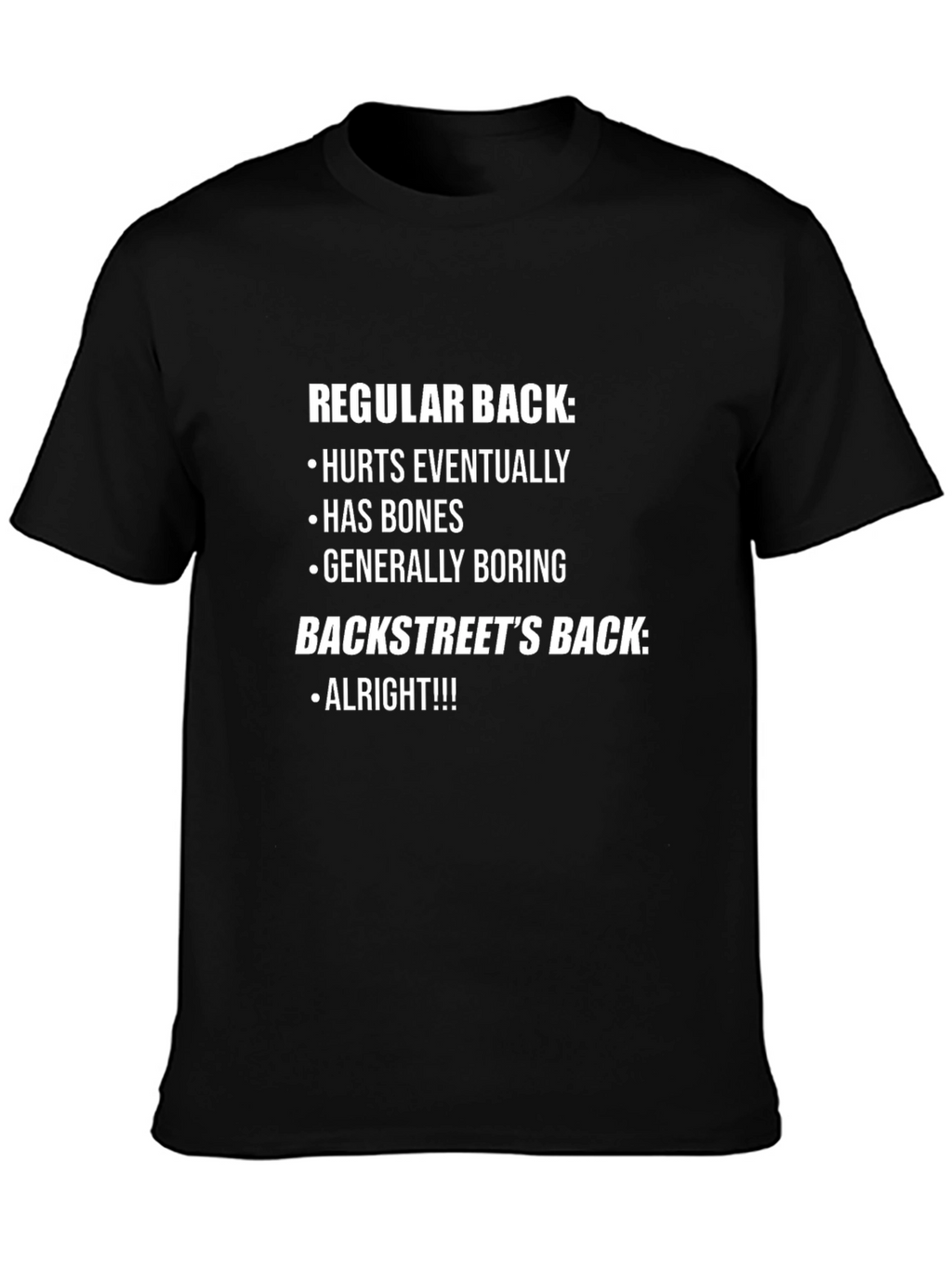 Regular Back vs Backstreets Back Novelty T-Shirt