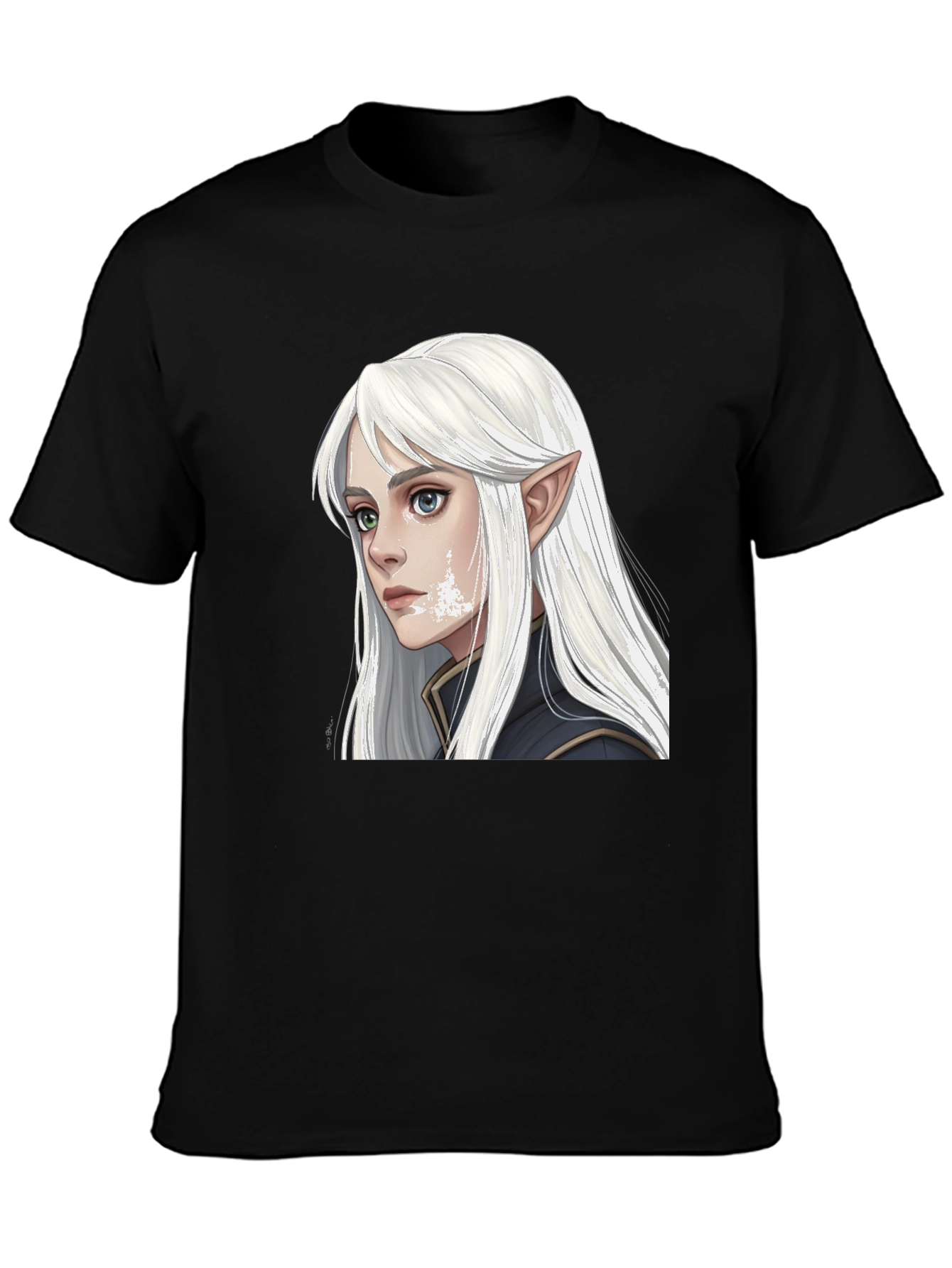 Elf Portrait Graphic Tee - Fantasy Shirt