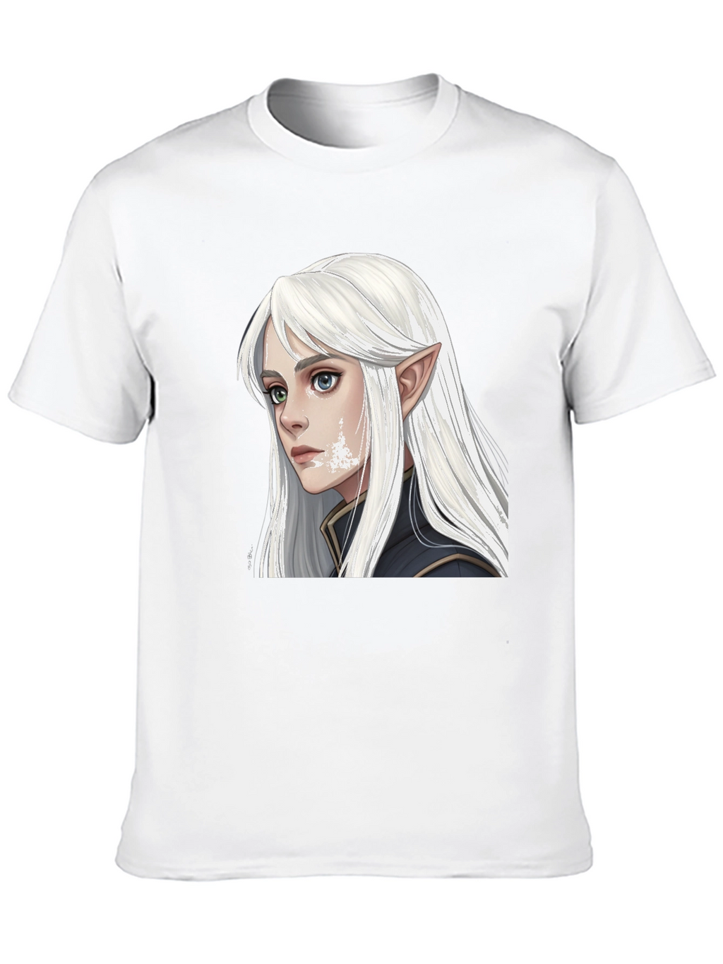 Elf Portrait Graphic Tee - Fantasy Shirt