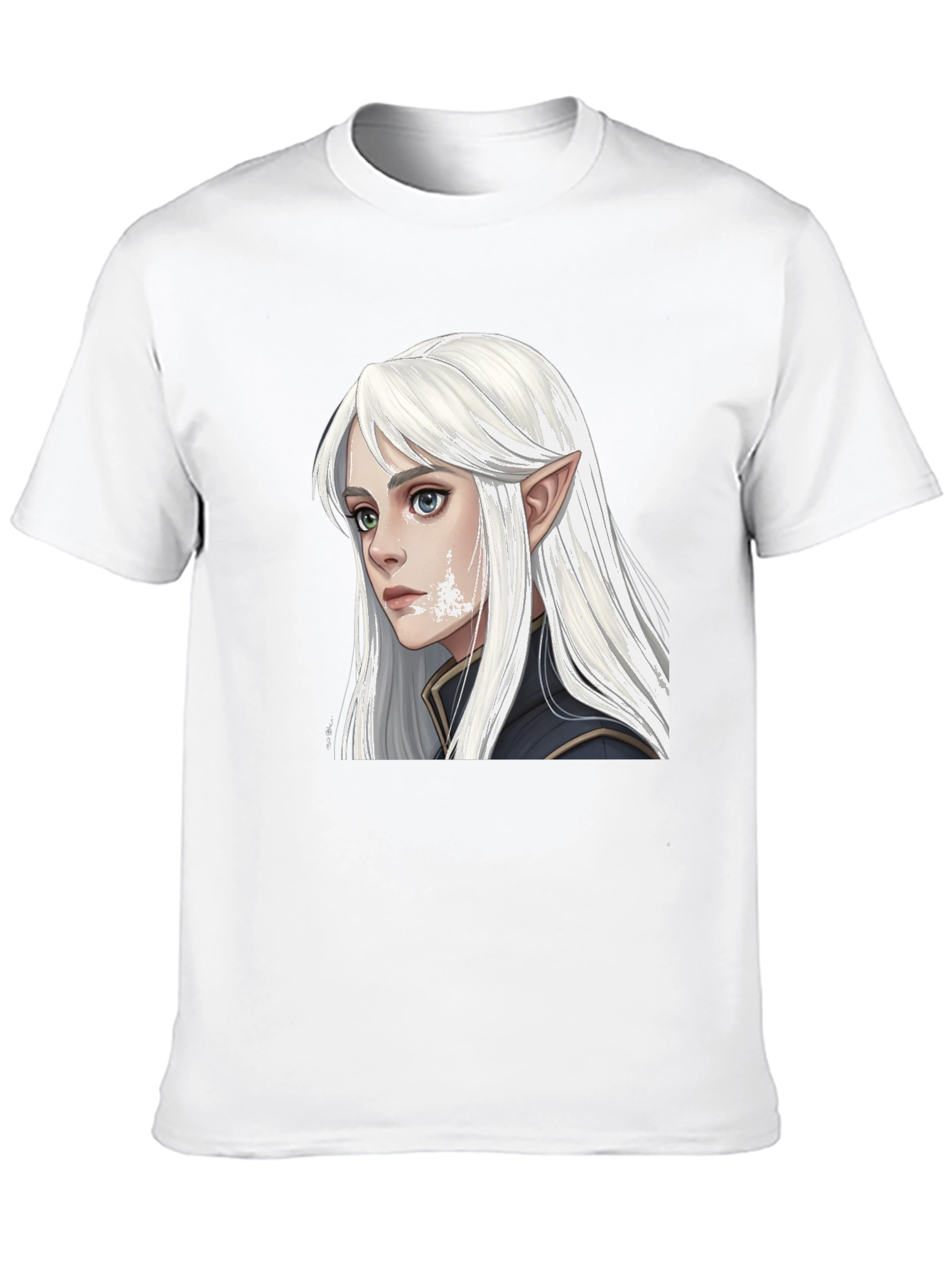 Elf Portrait Graphic Tee - Fantasy Shirt