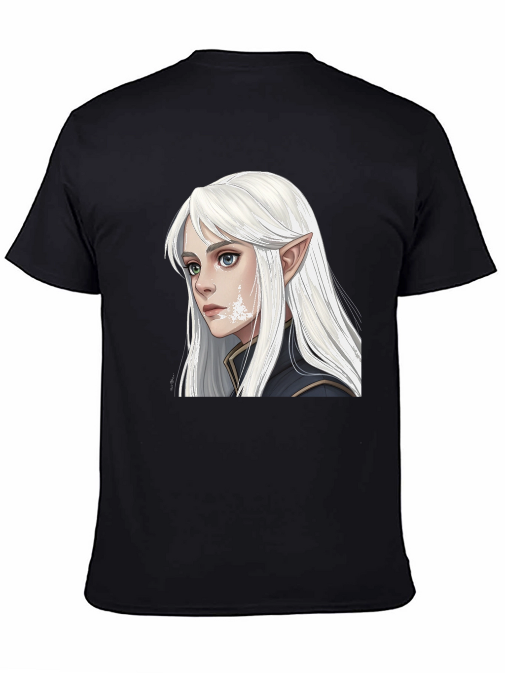 Elf Portrait Graphic Tee - Fantasy Shirt