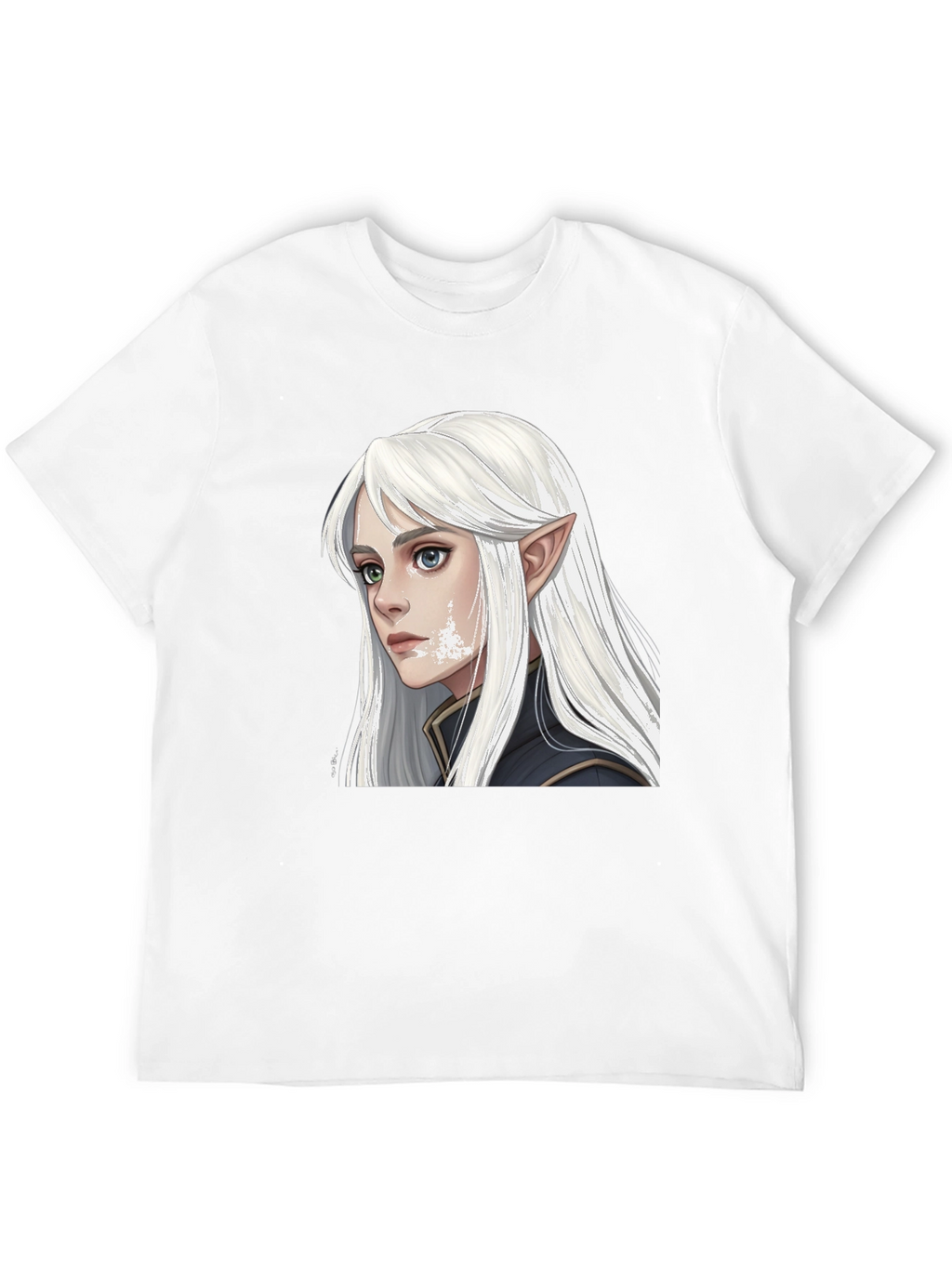 Elf Portrait Graphic Tee - Fantasy Shirt