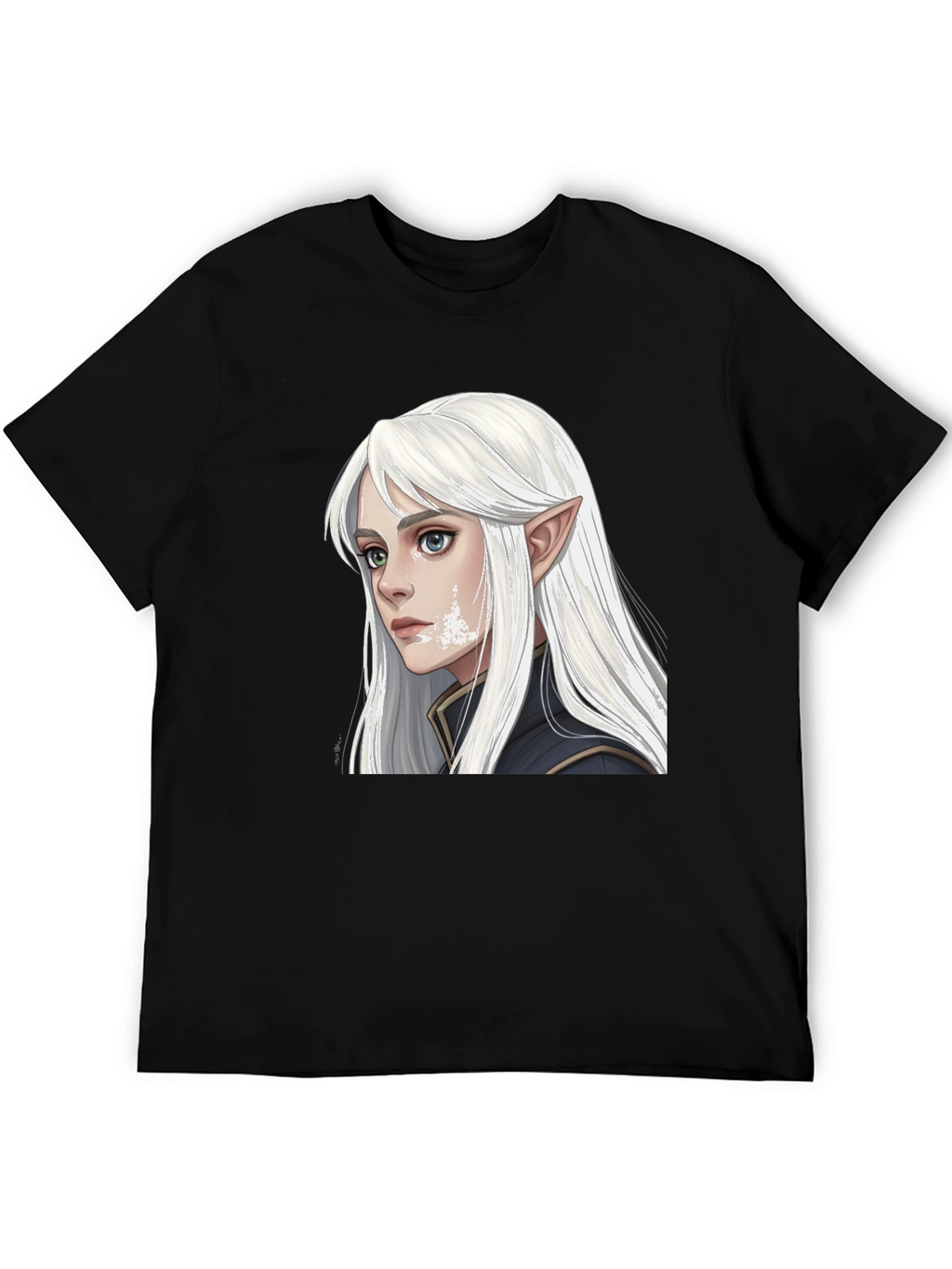 Elf Portrait Graphic Tee - Fantasy Shirt