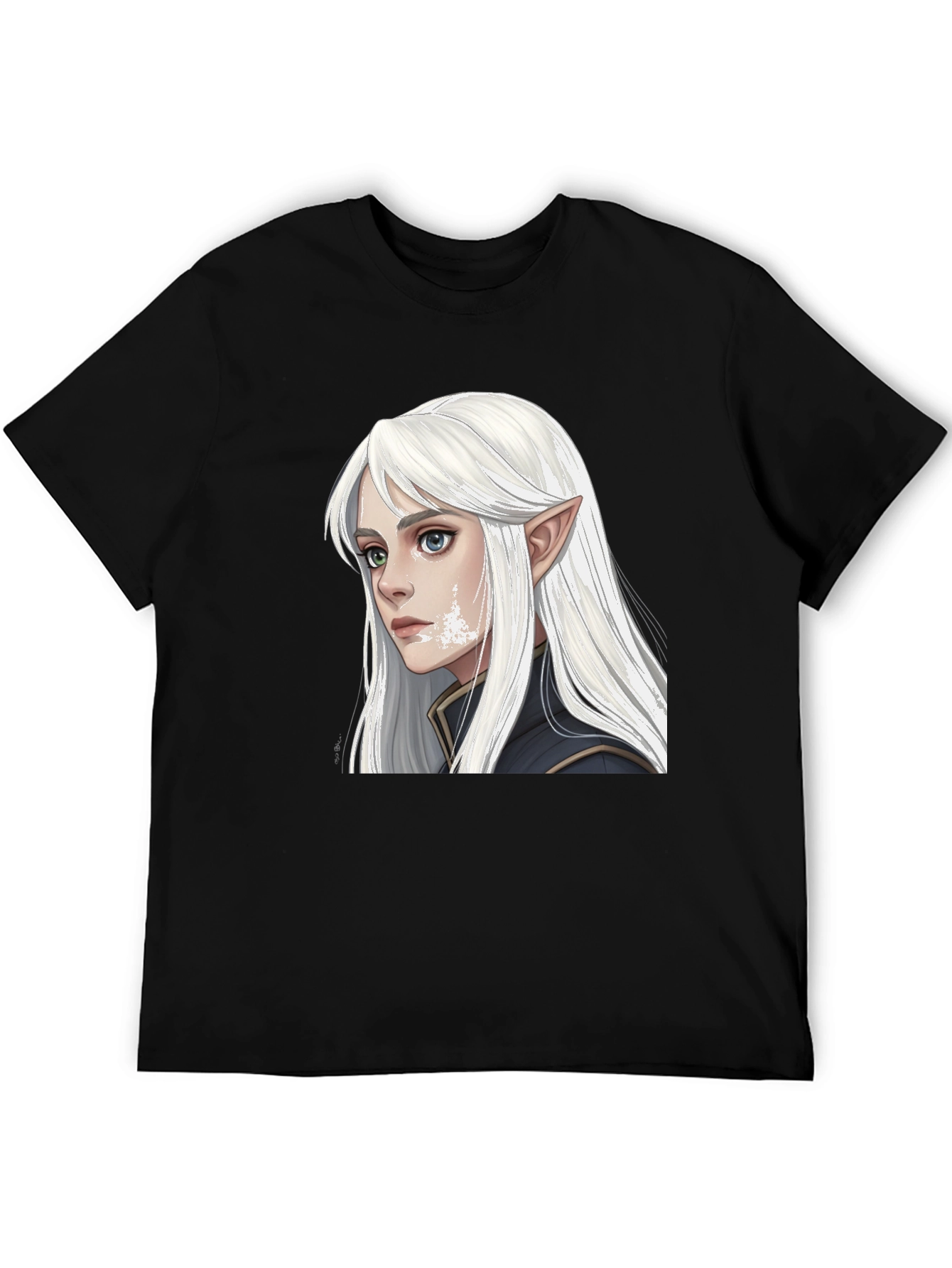 Elf Portrait Graphic Tee - Fantasy Shirt