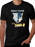 Break the Ice Summer Wolf Graphic T-Shirt